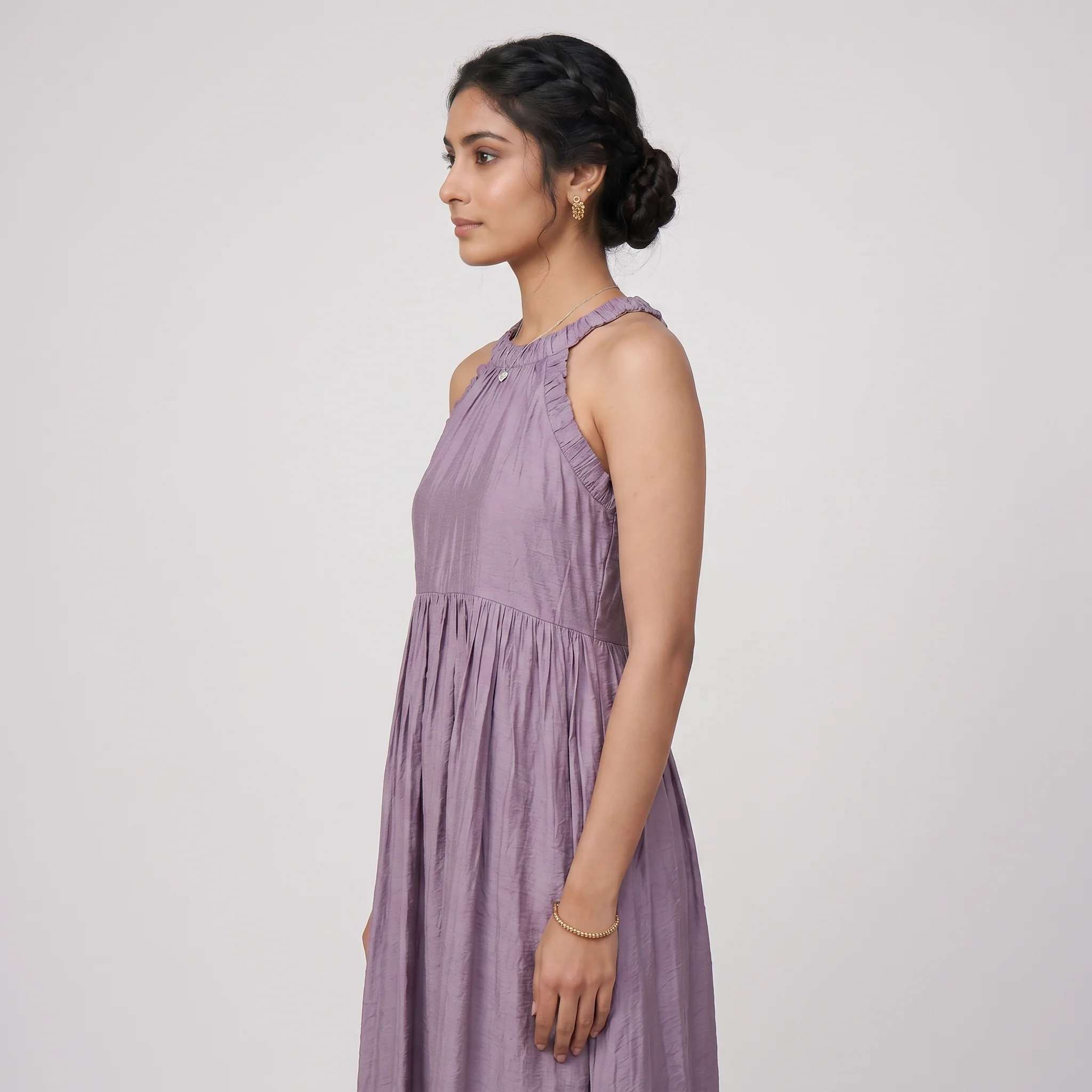 Halter Neck Flared Dress - Image 2