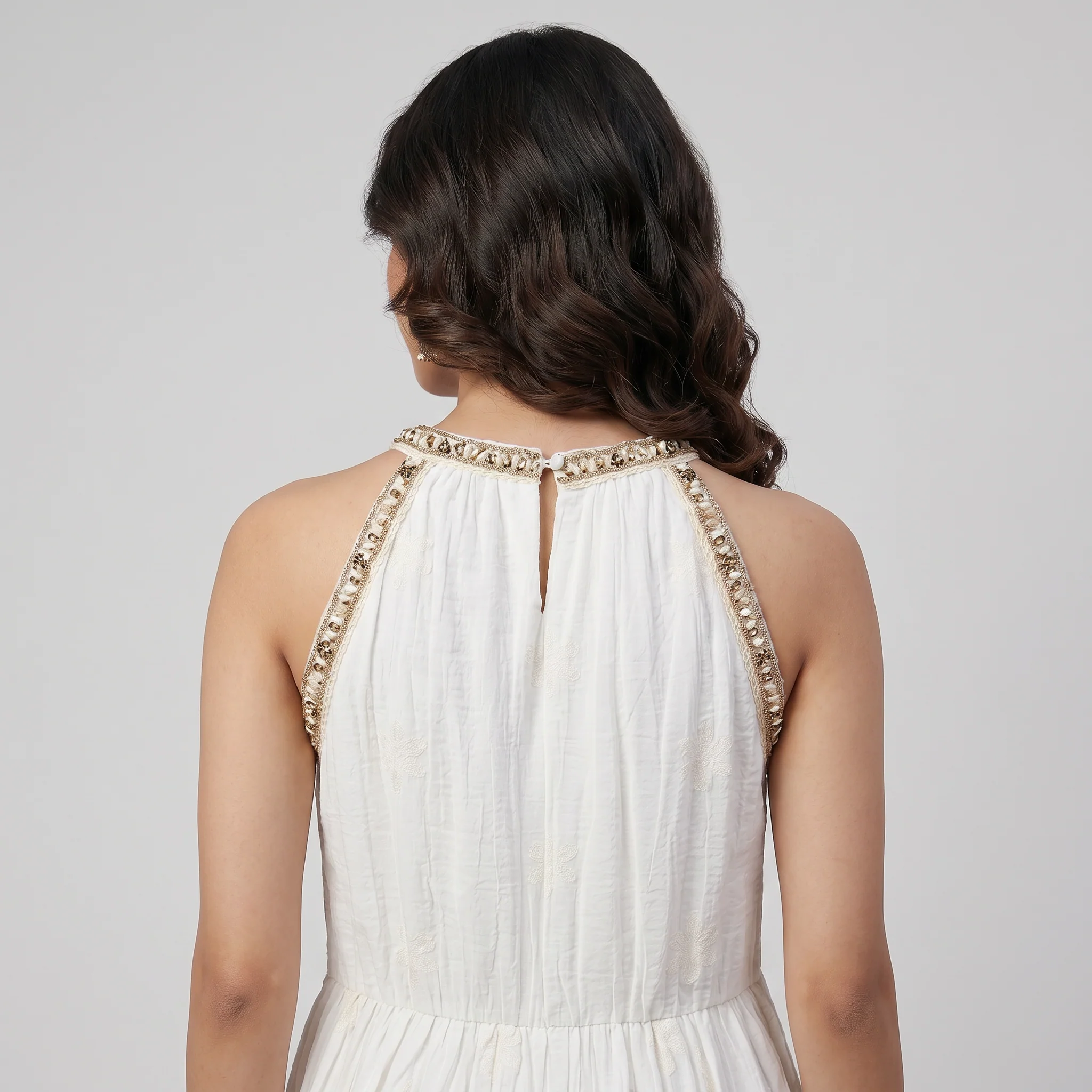 Halter Neck Tiered Dress - Image 3