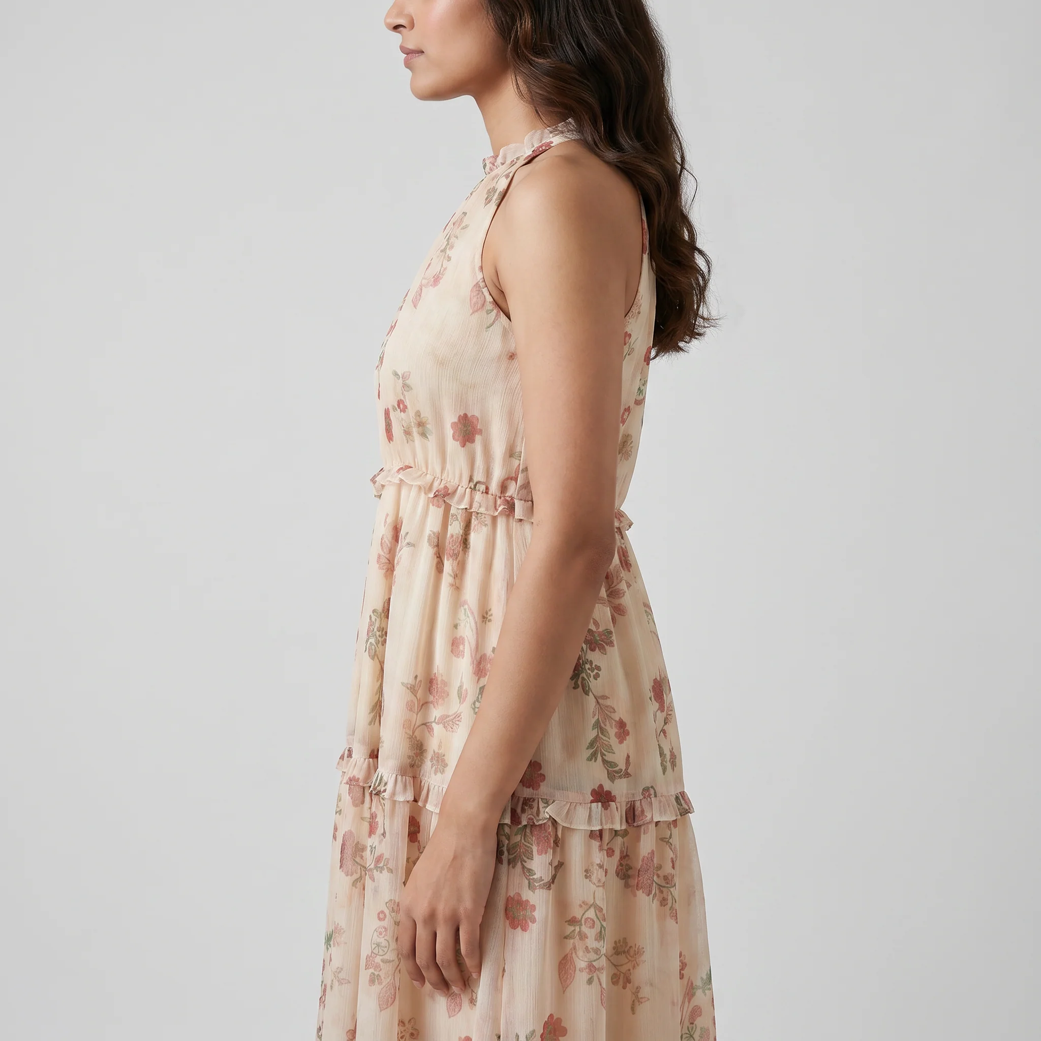 Halter Neck Tiered Dress - Image 2