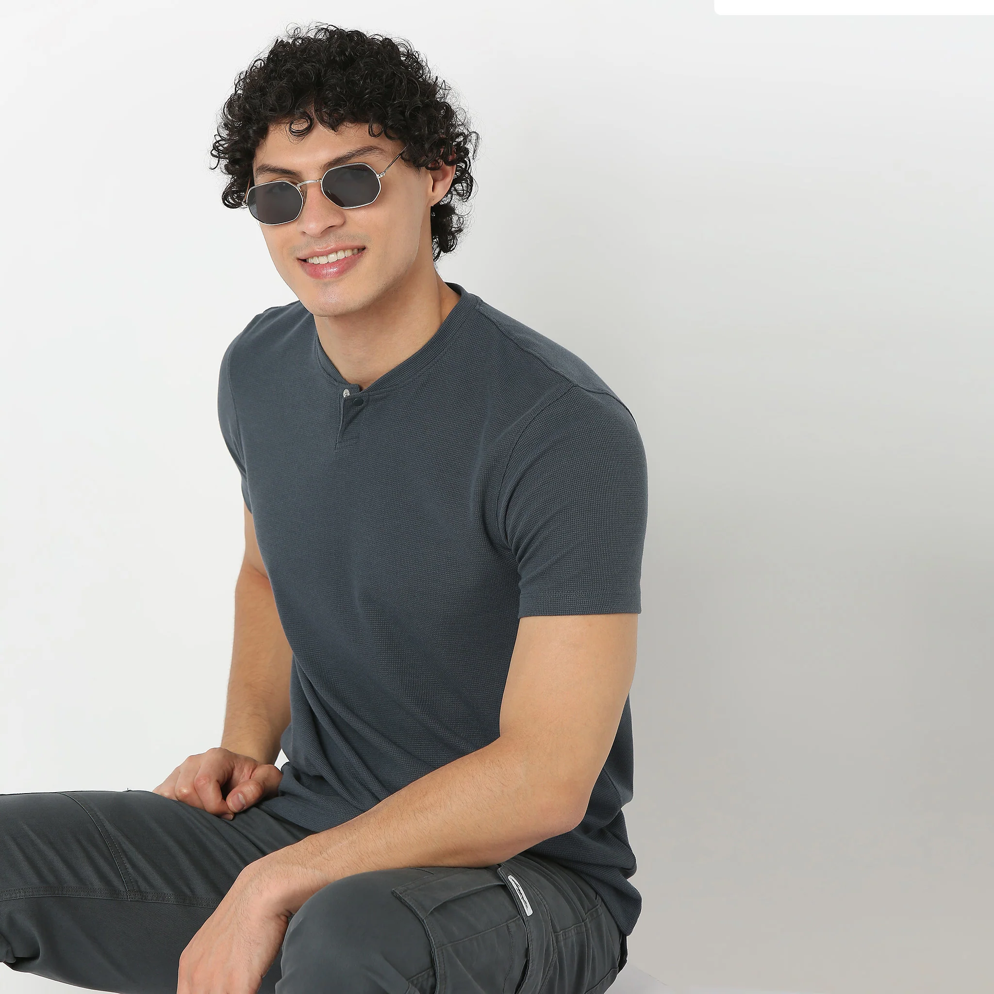 Lumberjackᵉˣ Henley Neck Micro Waffle Structure - Image 2
