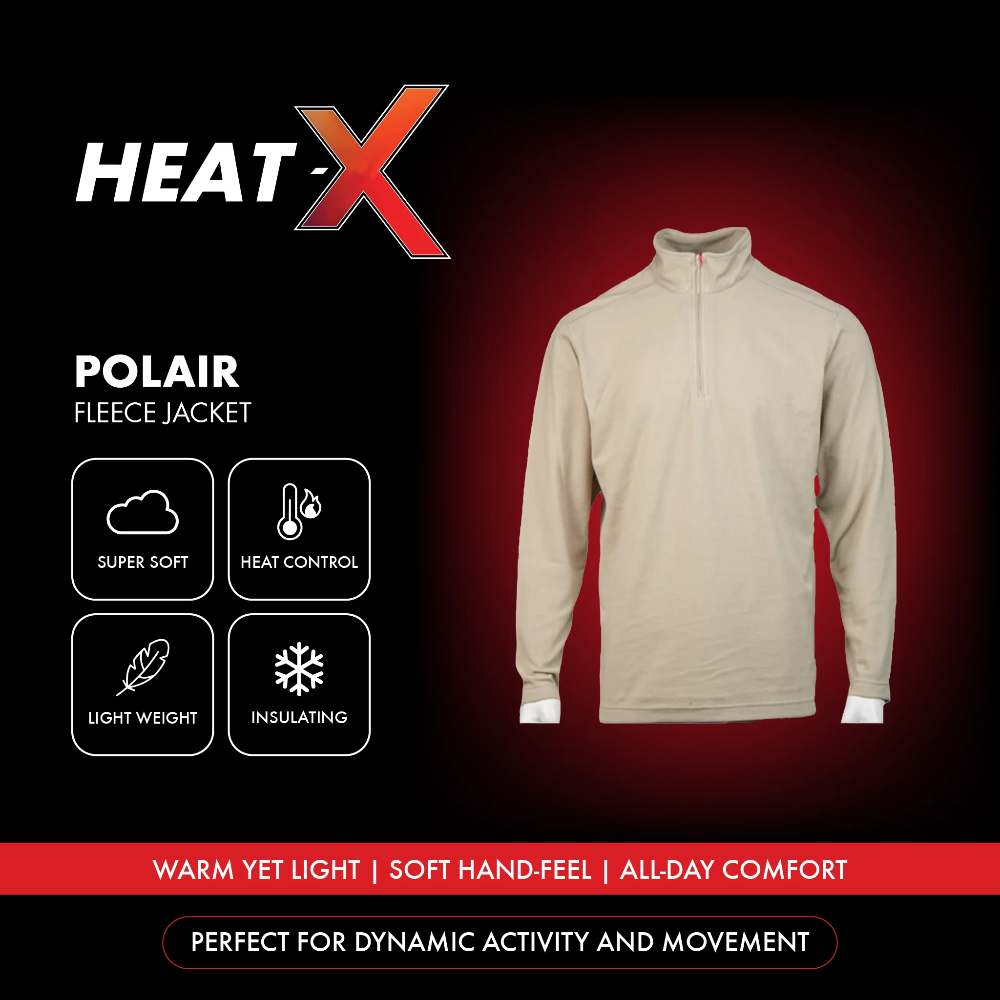 Heat-X Polair Fleece High Neck Sweatshirt- Comfort Stretch & Superior Heat Control - Image 6