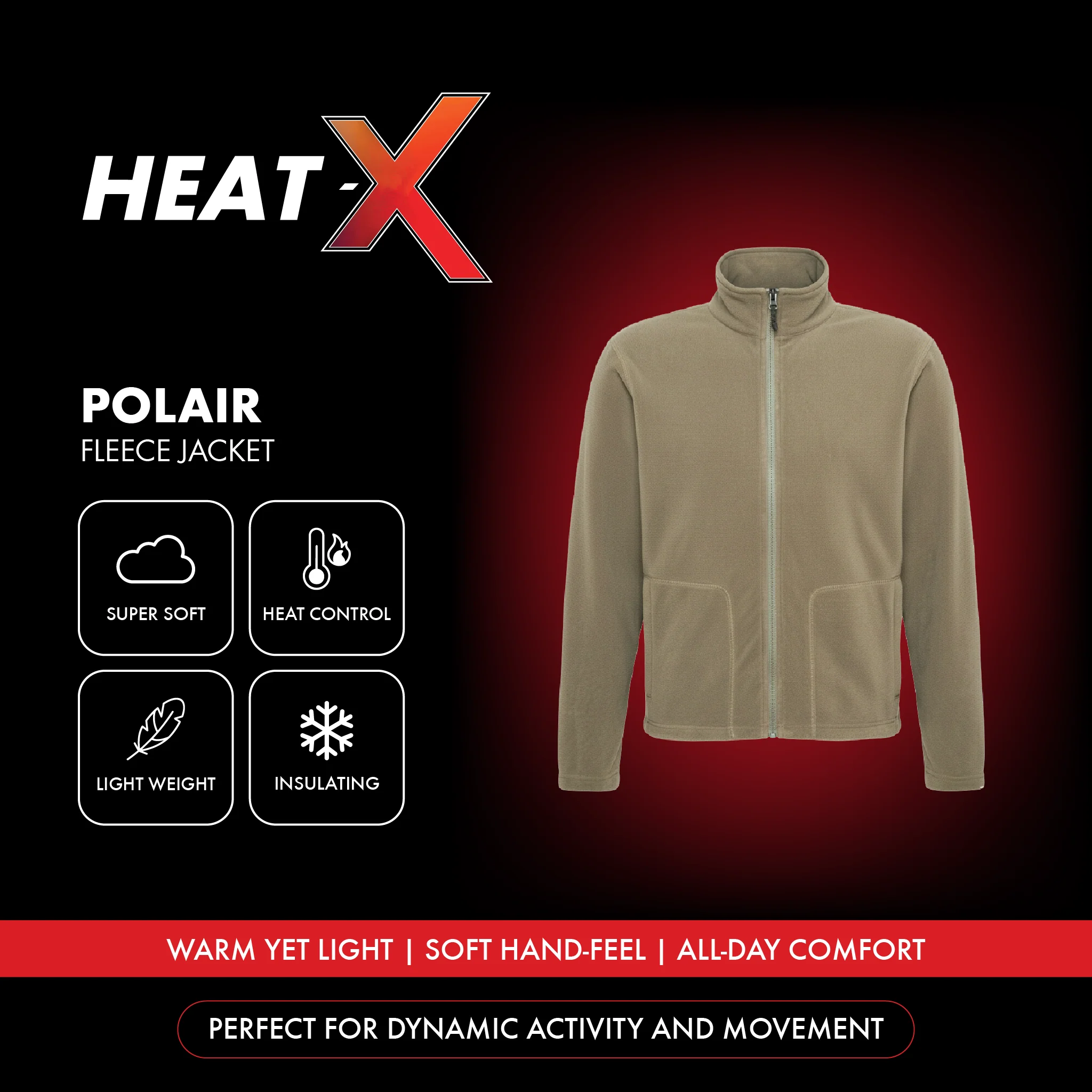 Heat-X Polair Fleece High Neck Sweatshirt - Super Soft & Superior Heat Control - Image 24