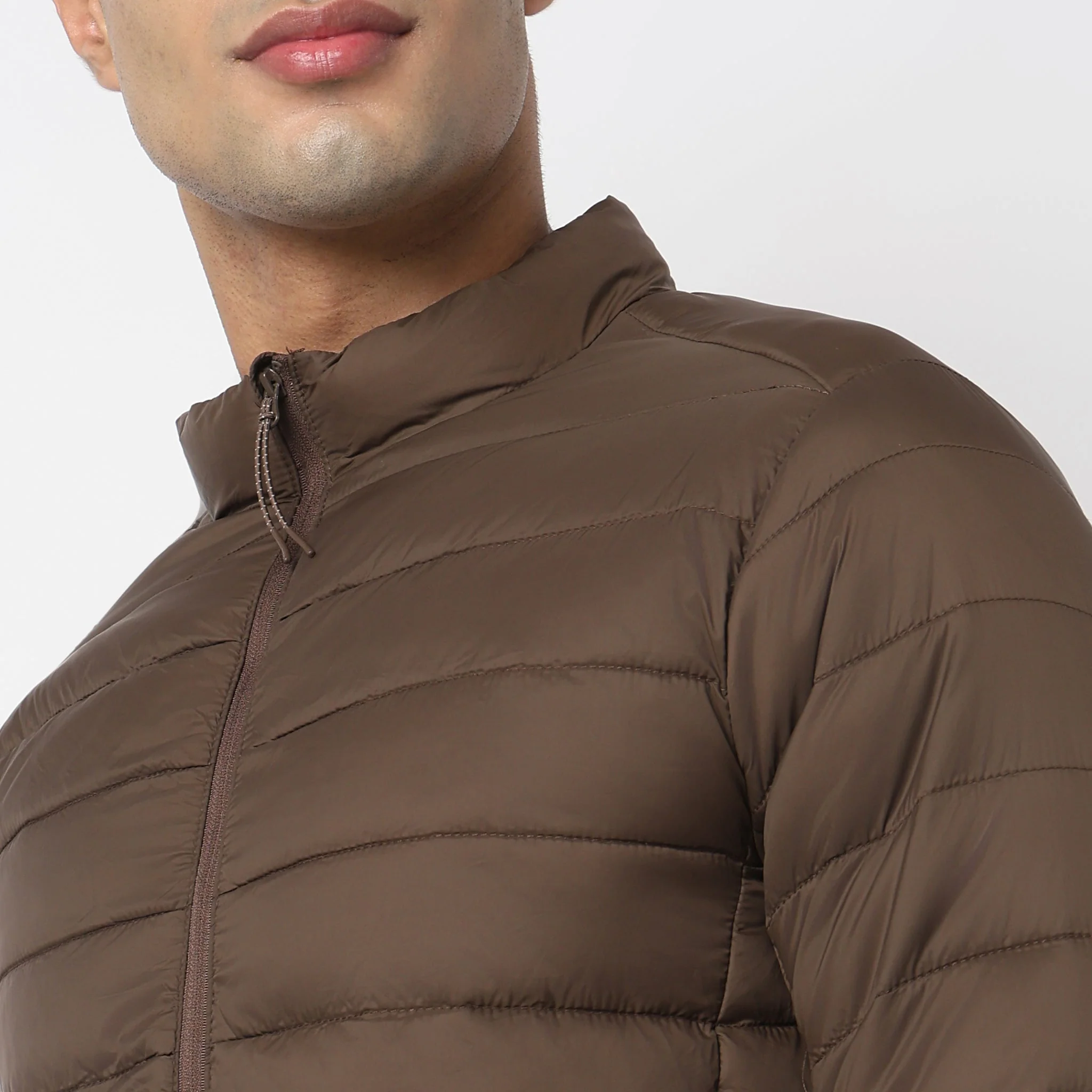 Heat-X Ultrapuff High Neck Full Sleeve Bomber Jacket - Water Repellant Fabric with Zippered Hand Pockets - Image 10