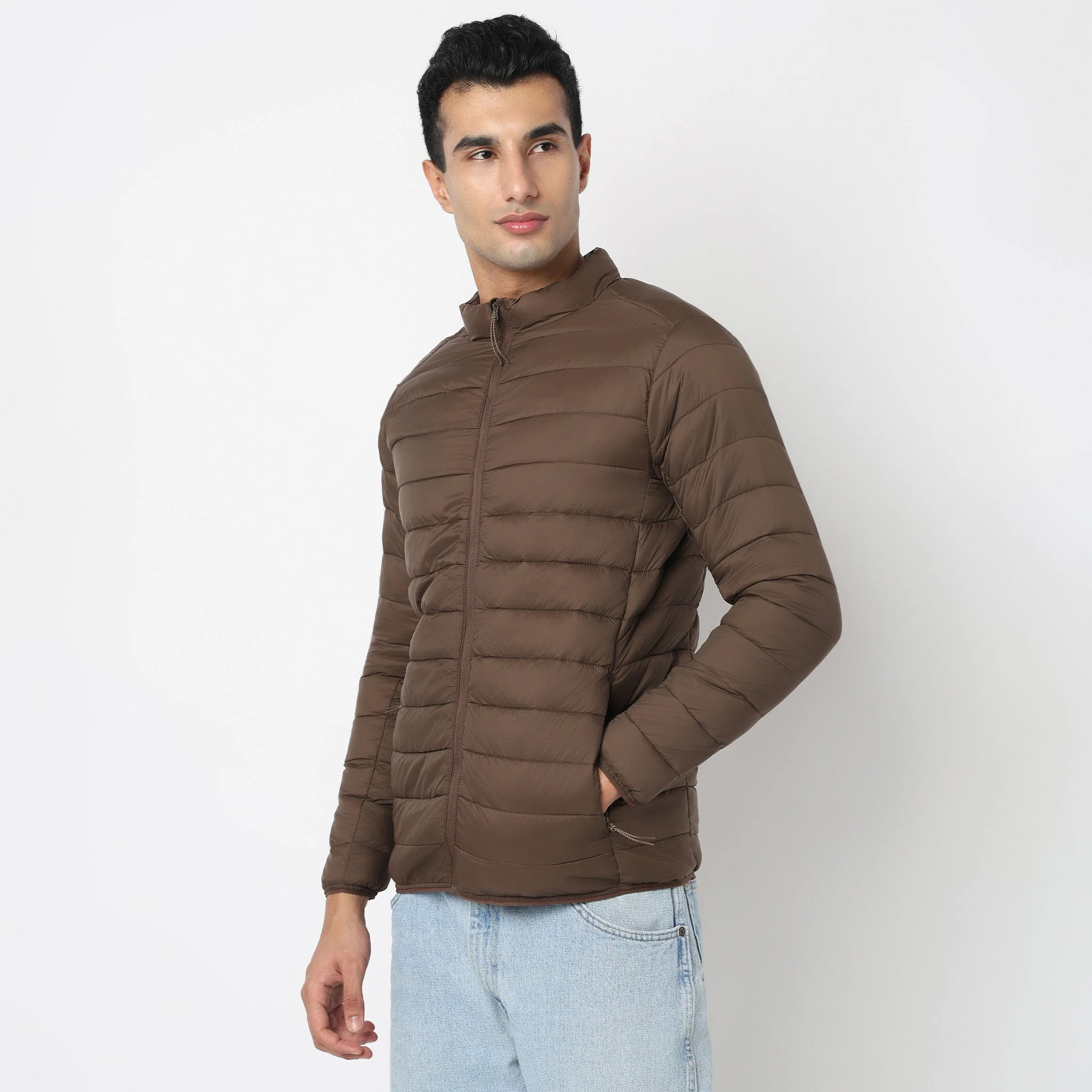 Heat-X Ultrapuff High Neck Full Sleeve Bomber Jacket - Water Repellant Fabric with Zippered Hand Pockets - Image 11