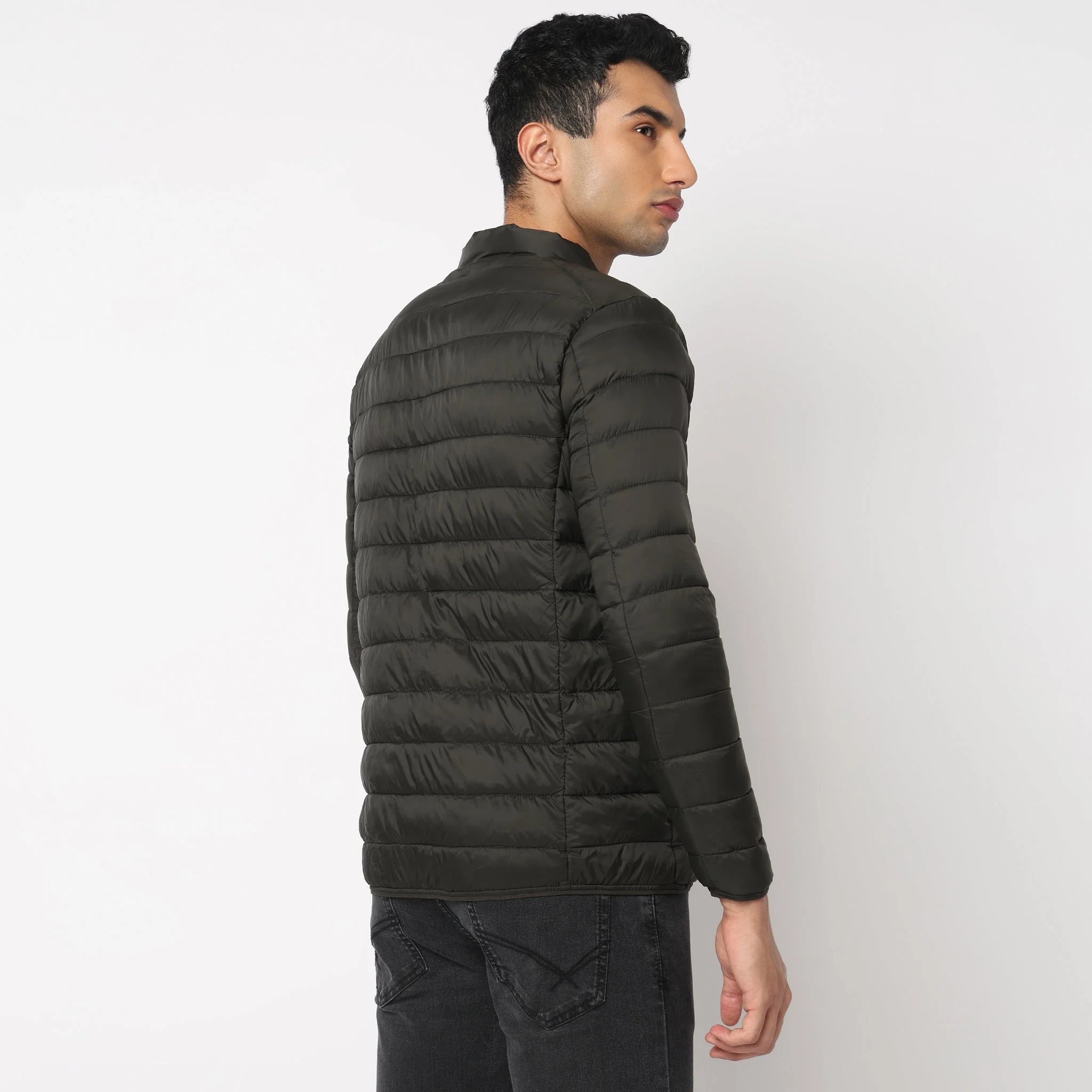 Heat-X Ultrapuff High Neck Full Sleeve Bomber Jacket - Water Repellant Fabric with Zippered Hand Pockets - Image 15