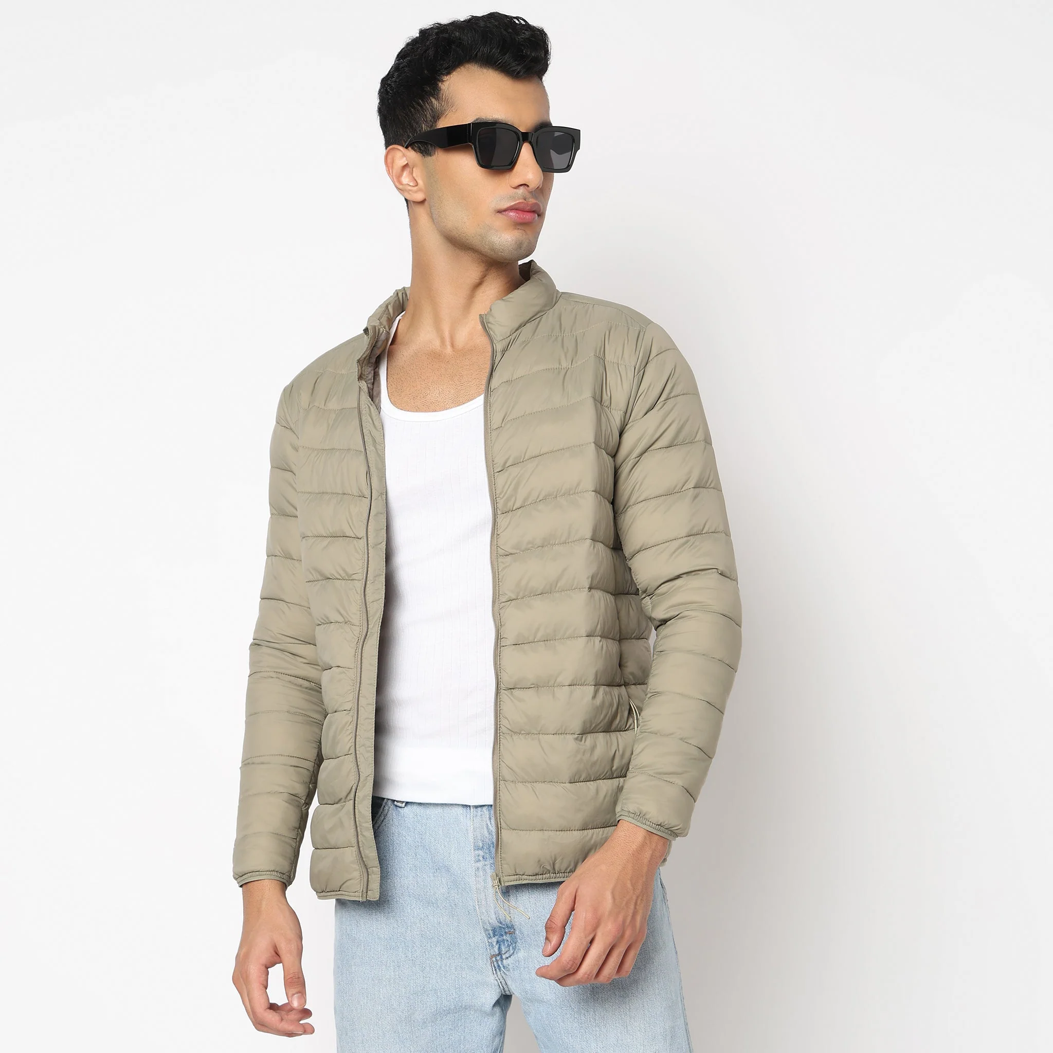 Heat-X Ultrapuff High Neck Full Sleeve Bomber Jacket - Water Repellant Fabric with Zippered Hand Pockets - Image 20