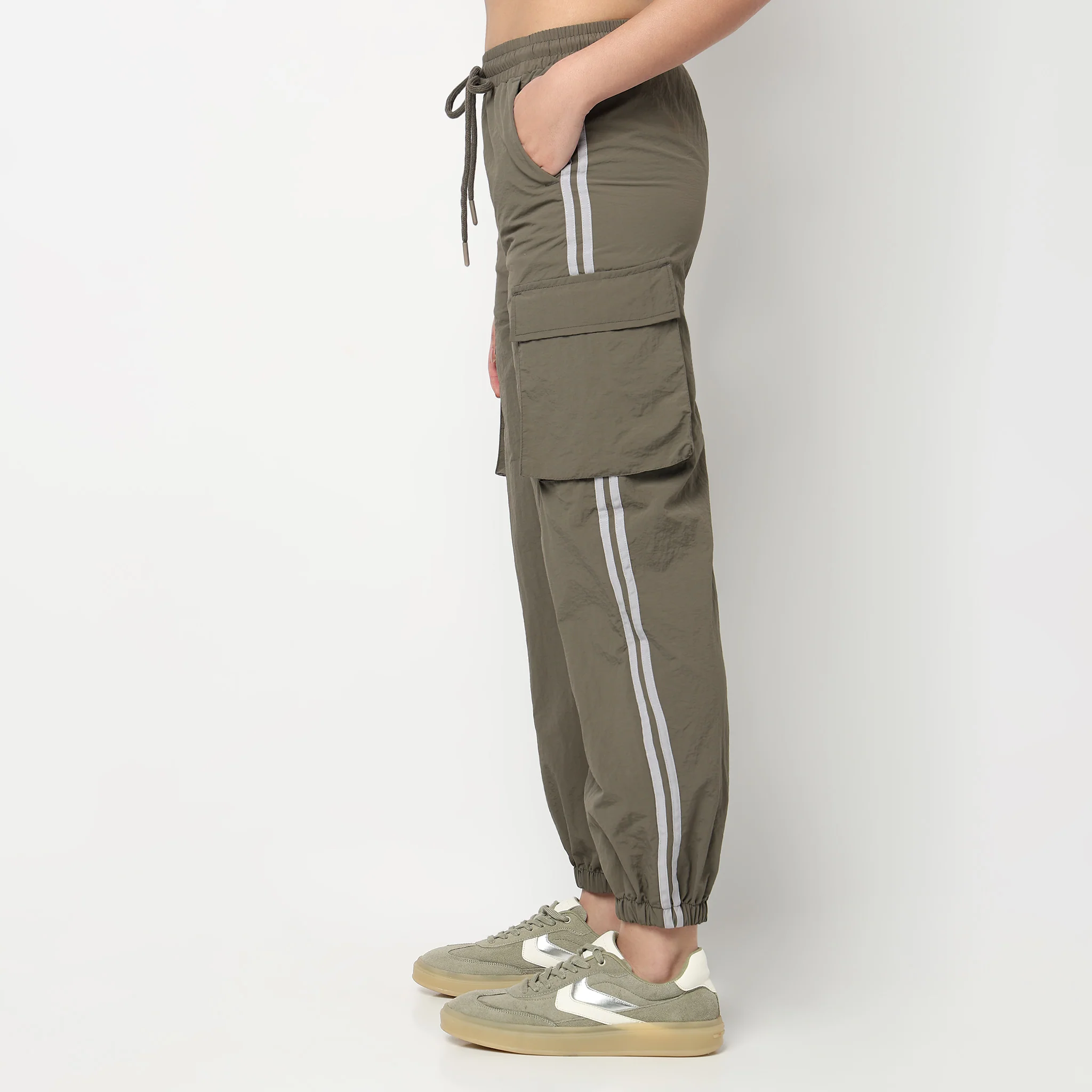 High Rise Relaxed Fit Joggers - Image 5