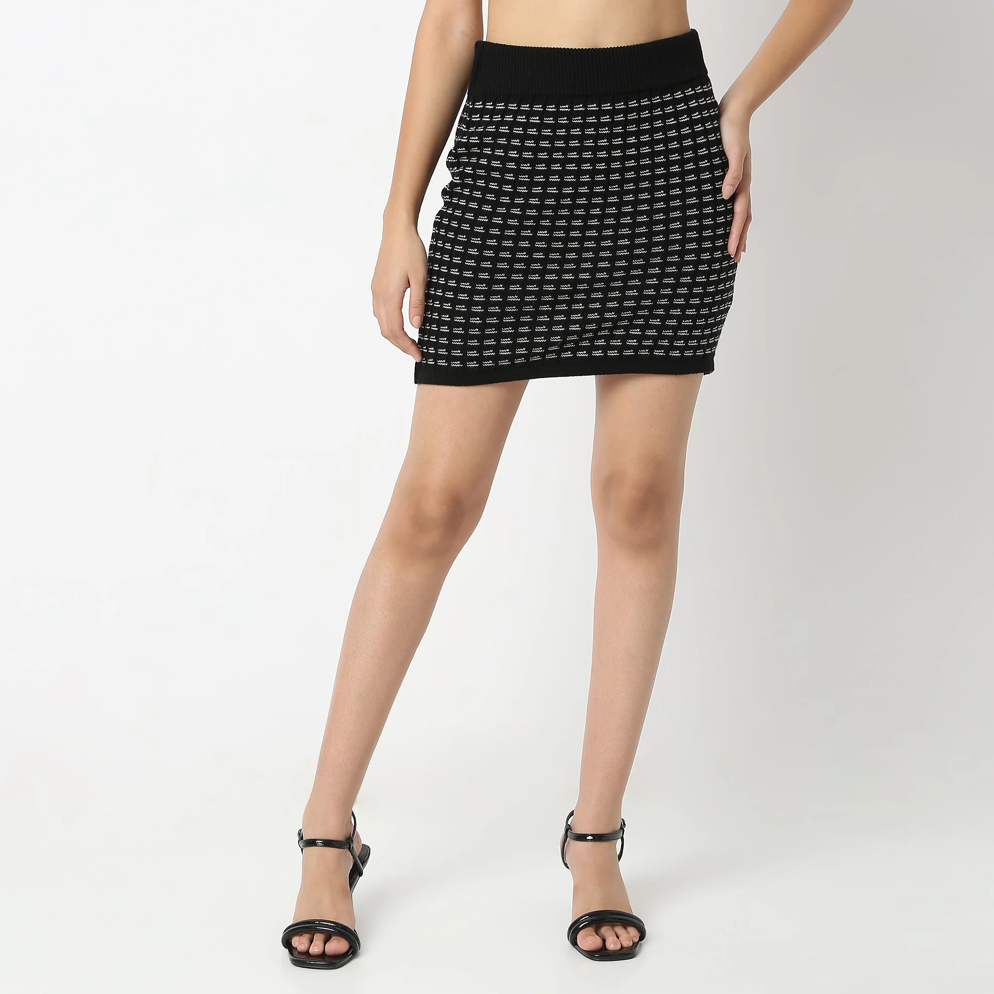 Jacquard Above Knee Skirt - Image 2