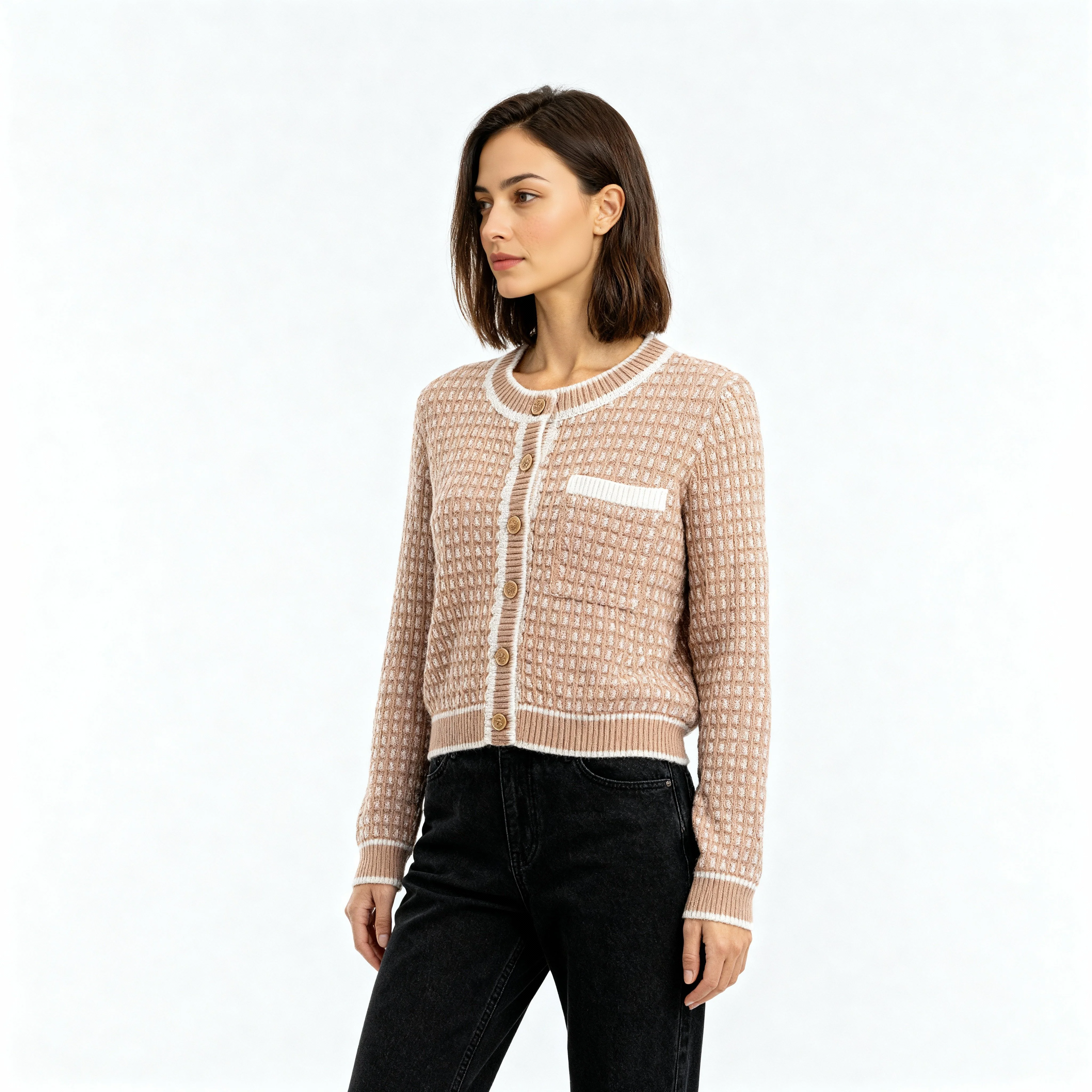 Jacquard Flat Knit Sweater - Image 5