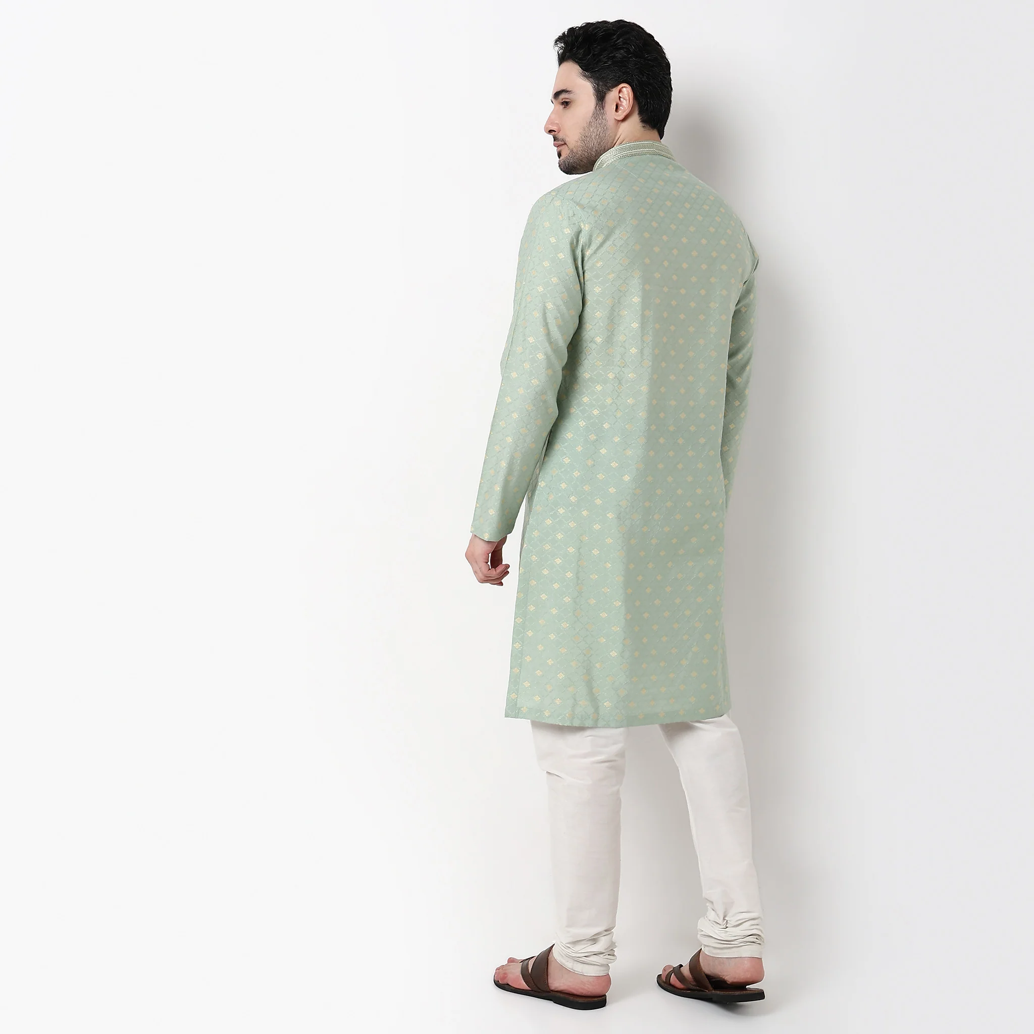 Jacquard Long Kurta - Image 3