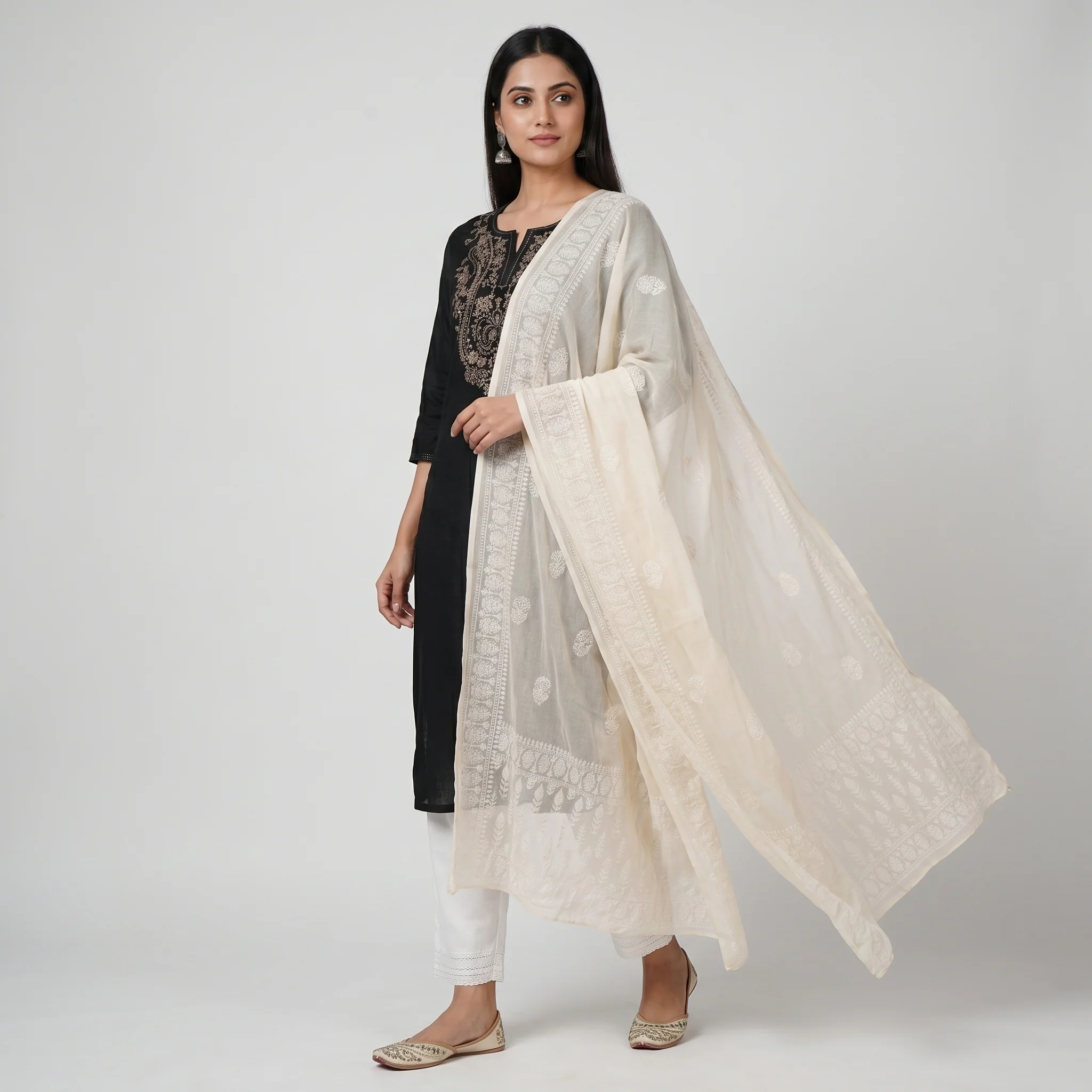 Khadi Printed Chiffon Dupatta - Image 5