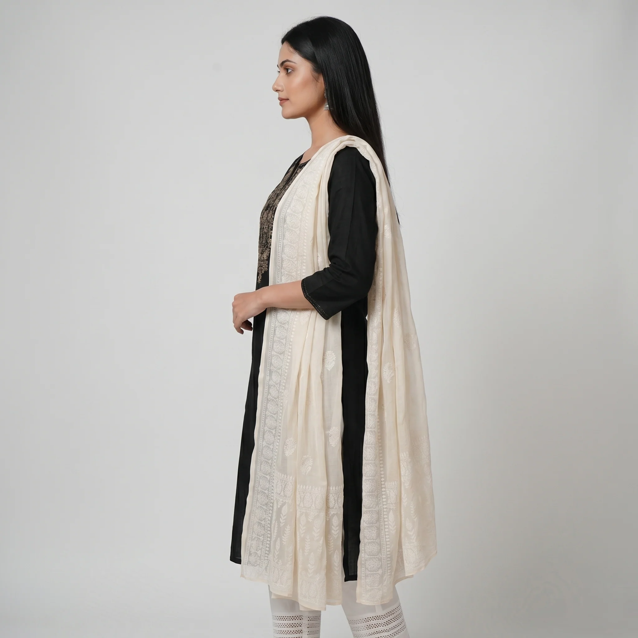 Khadi Printed Chiffon Dupatta - Image 6