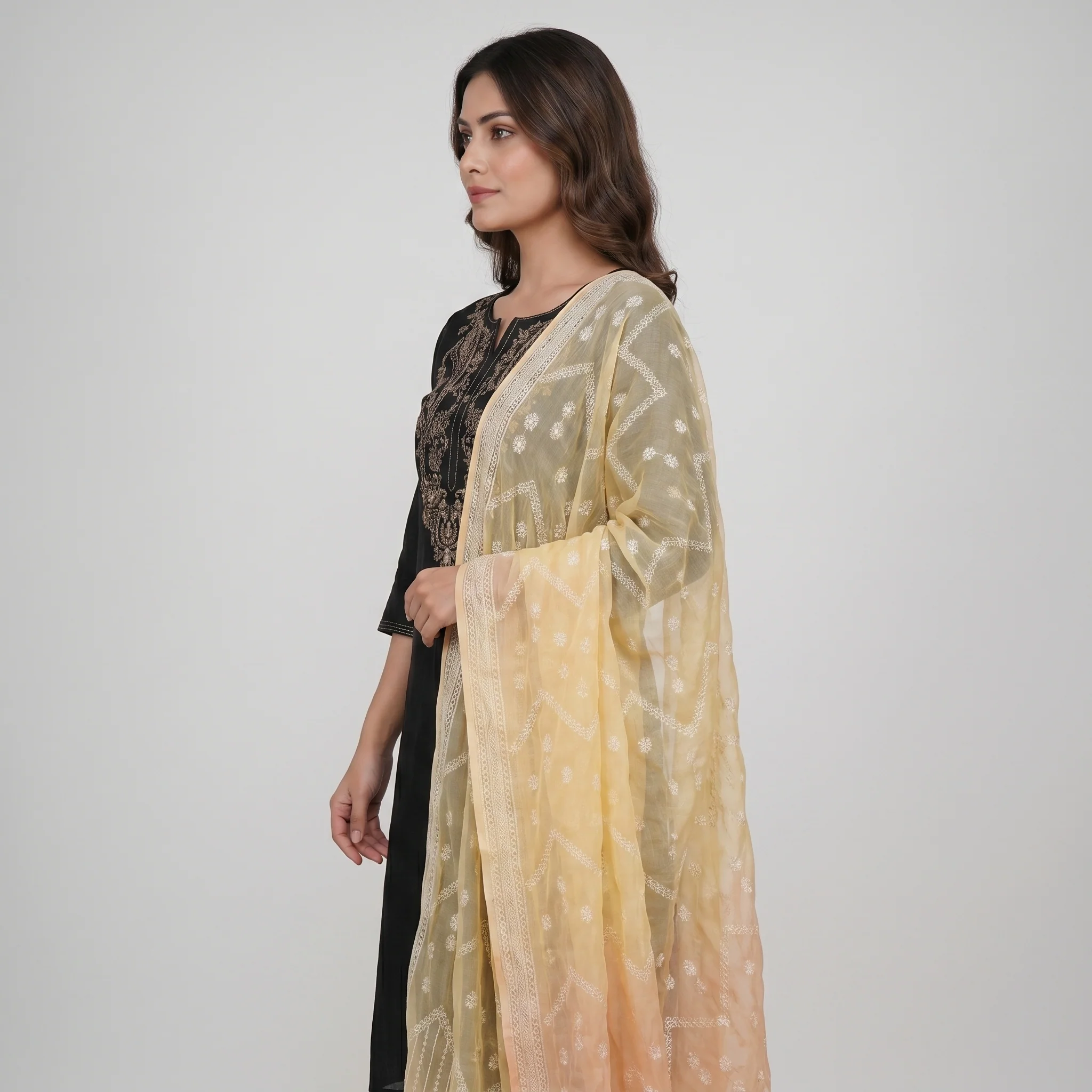 Khadi Printed Chiffon Dupatta - Image 14