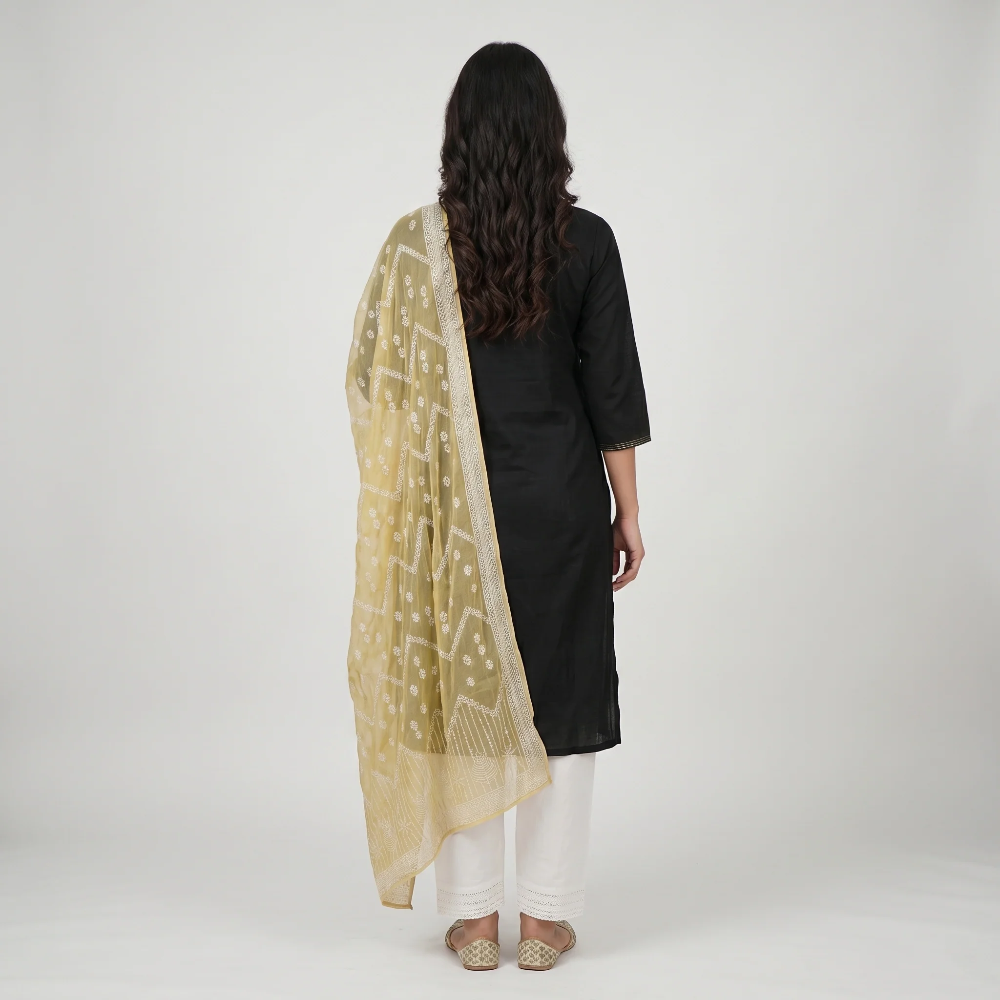 Khadi Printed Chiffon Dupatta - Image 3