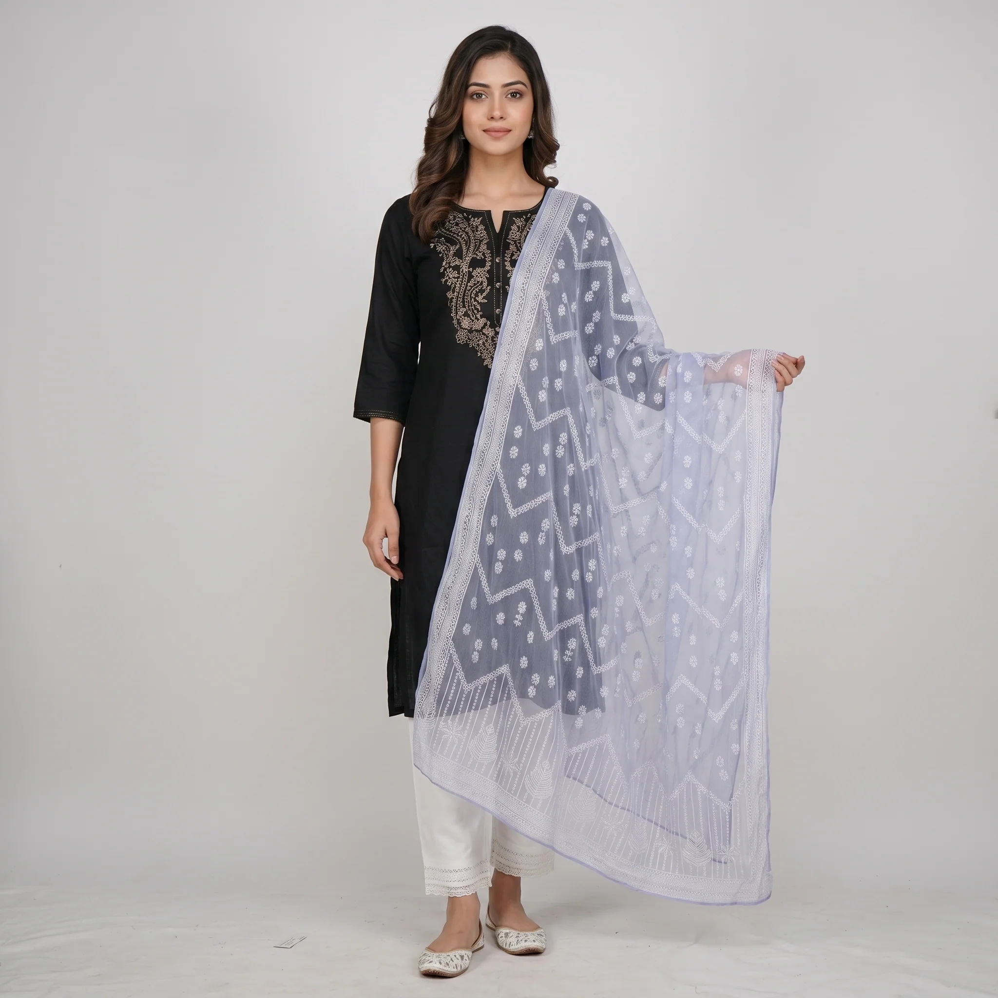 Khadi Printed Chiffon Dupatta - Image 5