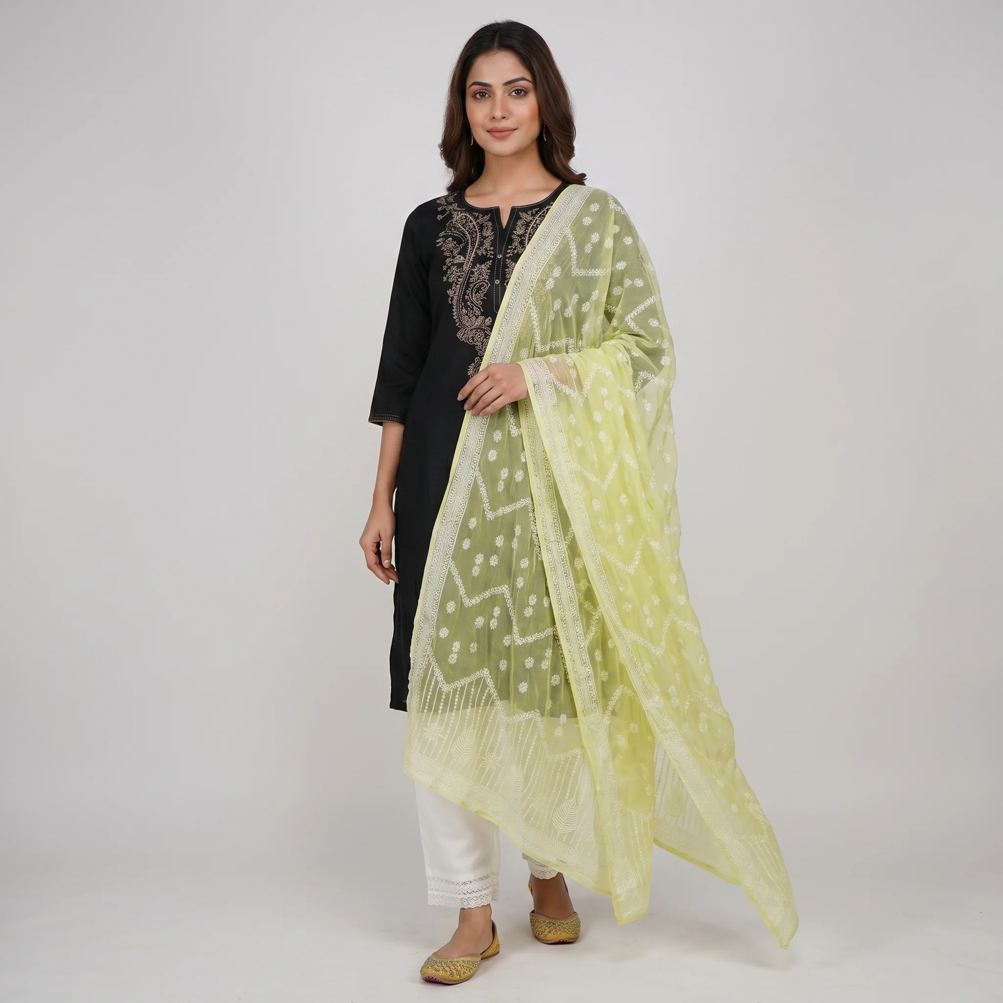 Khadi Printed Chiffon Dupatta - Image 9