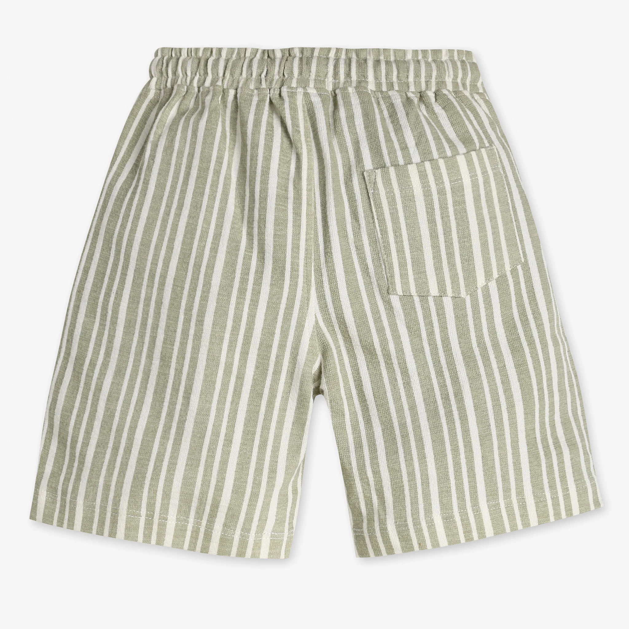 Boys Cotton Striped Shorts - Image 2