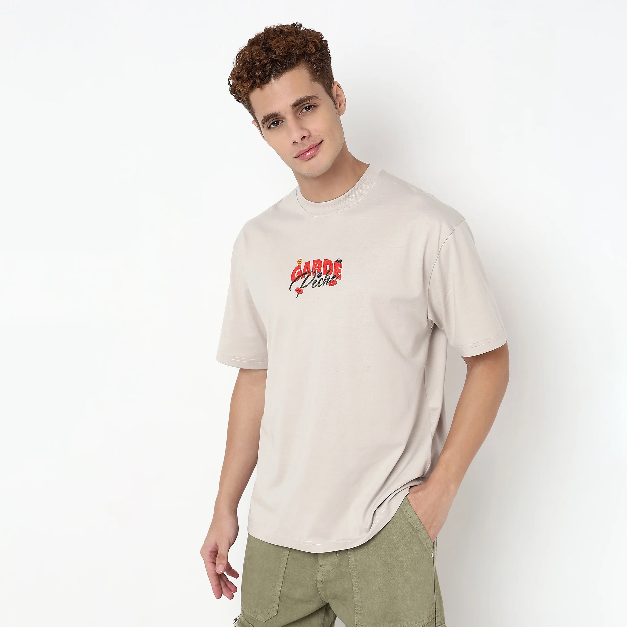 Oversize Cotton Graphic Karaoke T-Shirt - Image 5