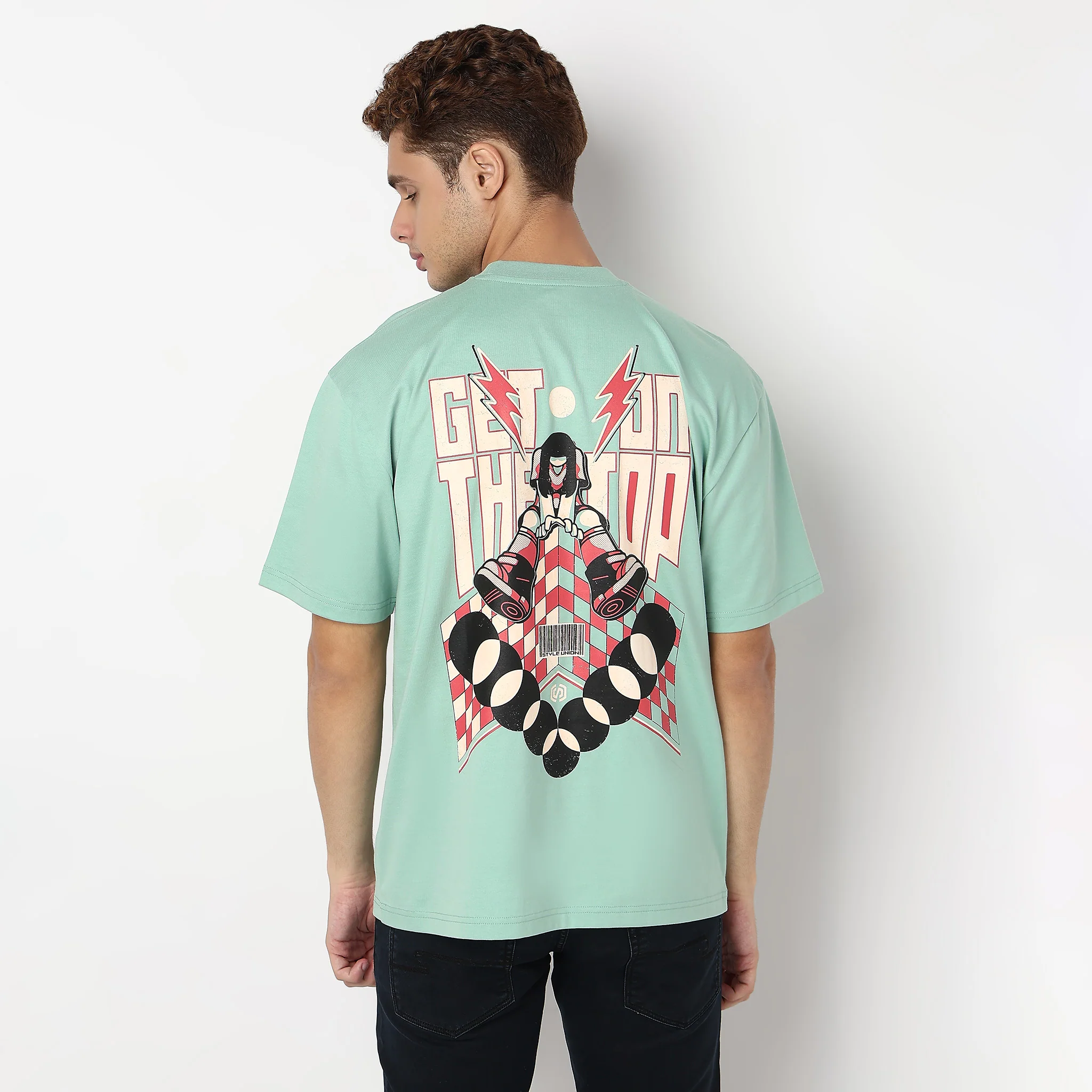 Oversize Cotton Graphic Karaoke T-Shirt - Image 3