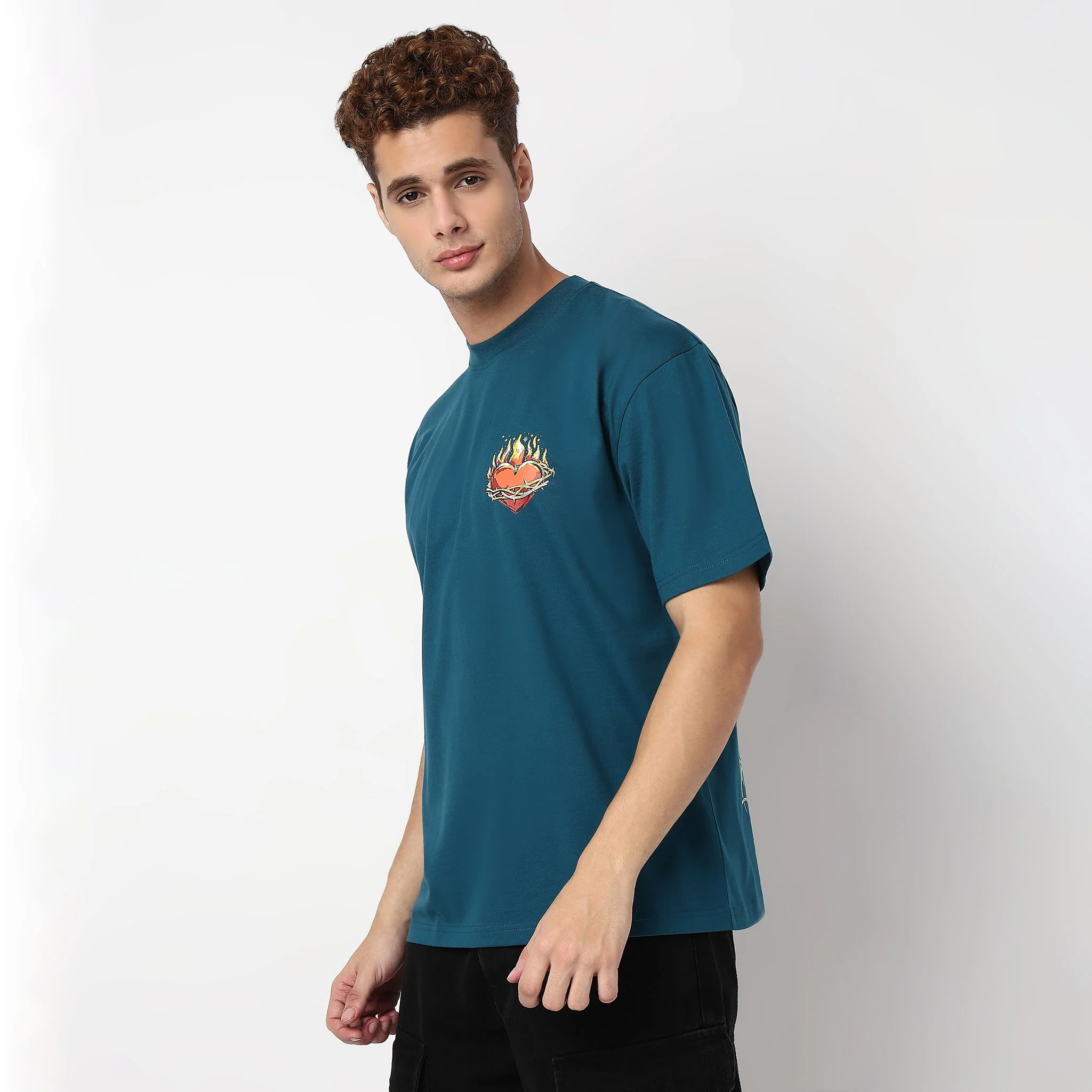 Oversize Cotton Graphic Karaoke T-Shirt - Image 5