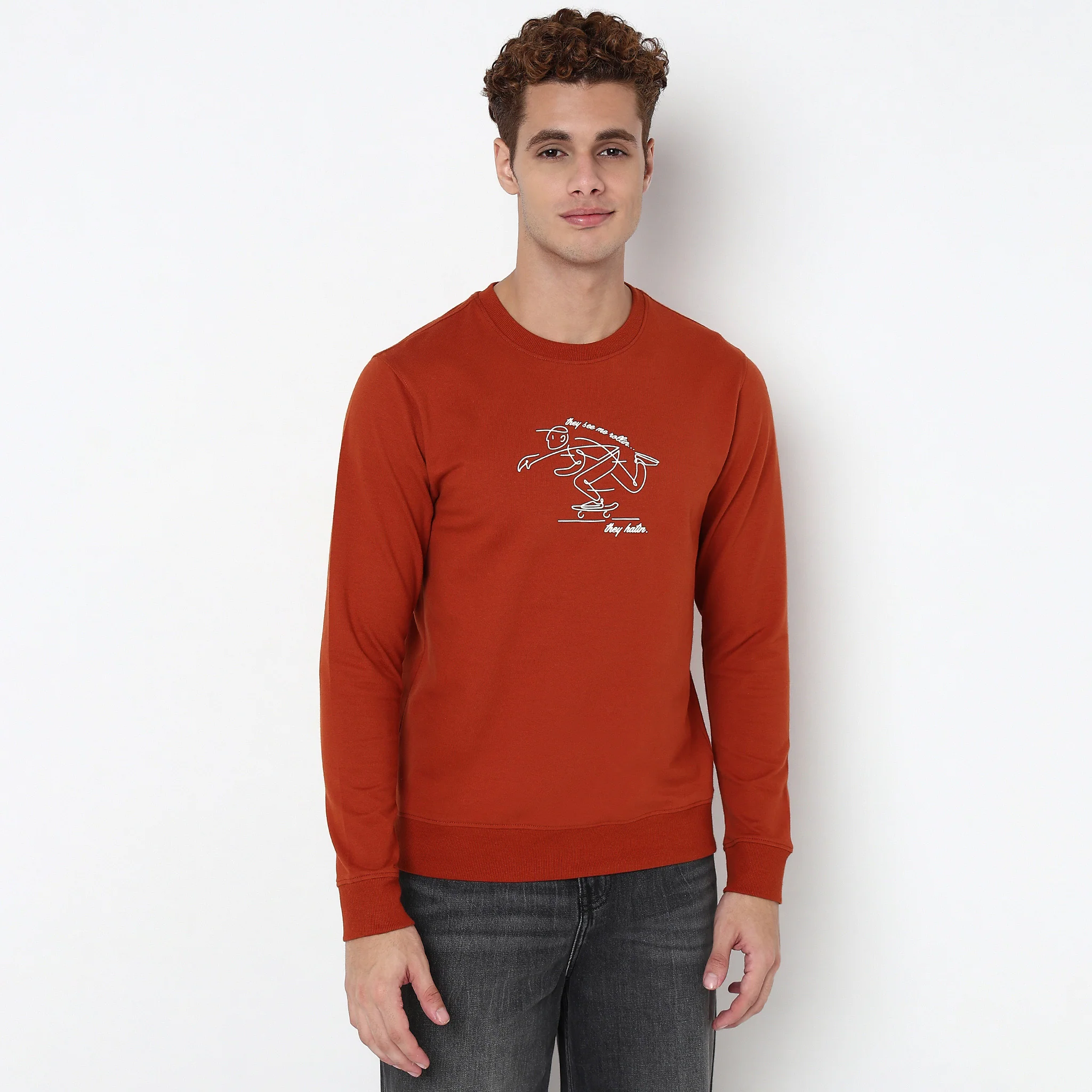 Graphic Cotton Popover Sweat Tee - Image 2