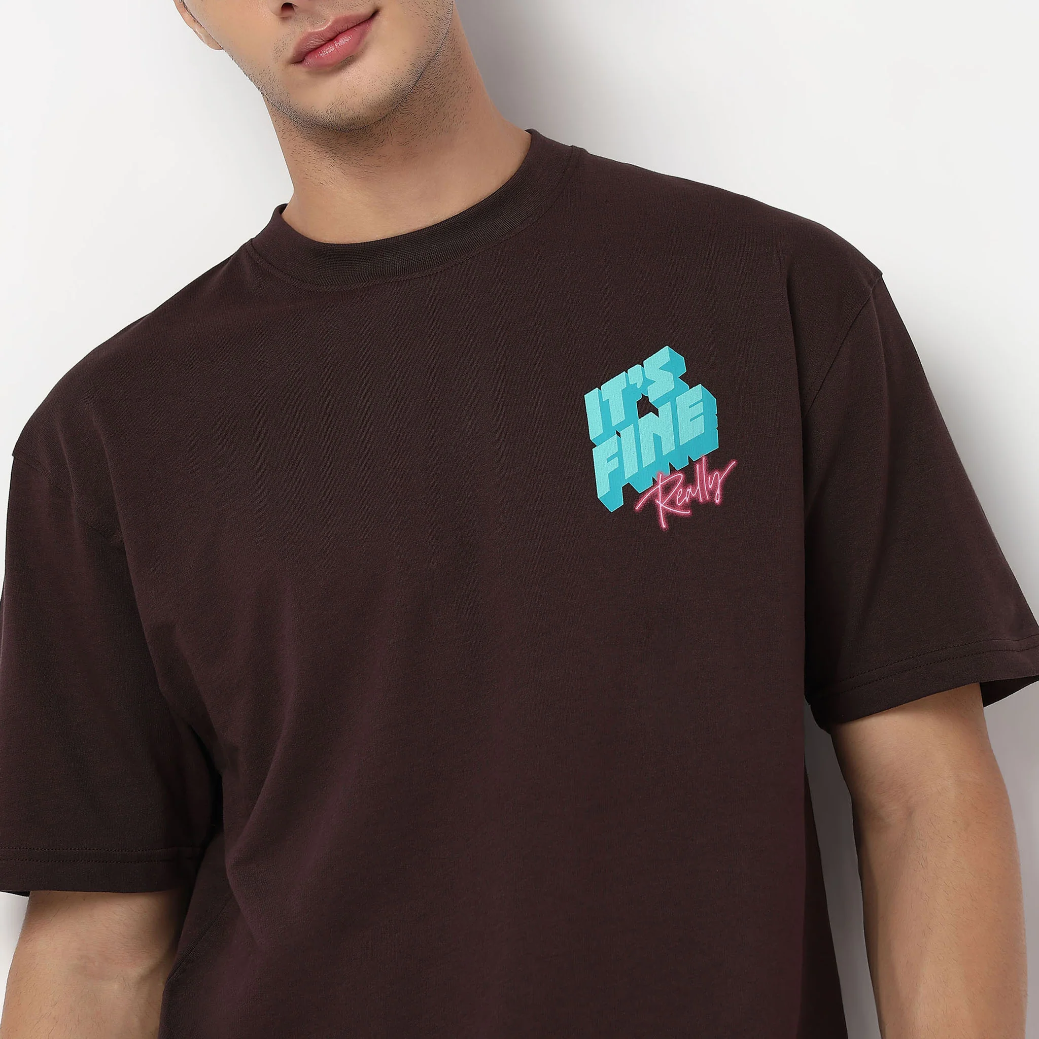 Oversize Slogan Graphic Cotton T-Shirt - Image 4