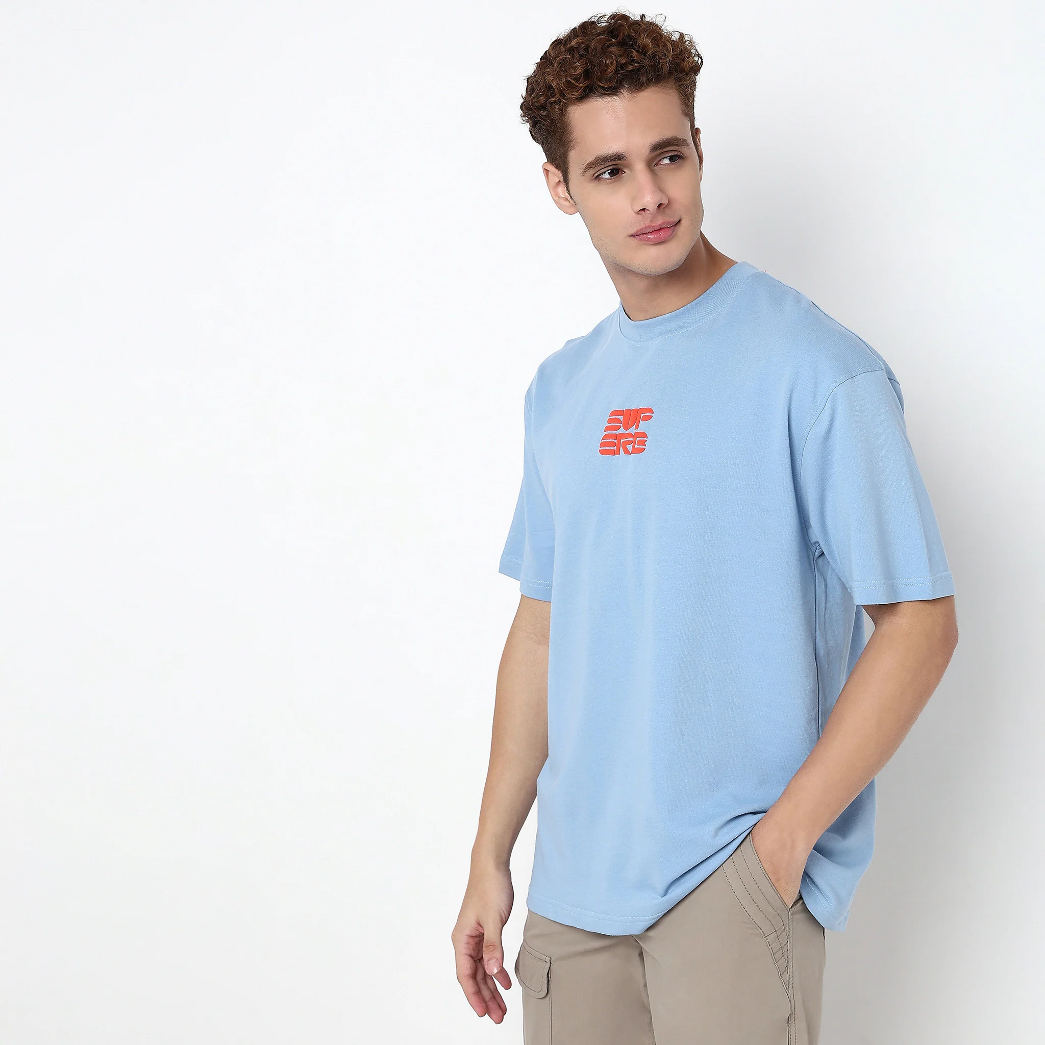 Oversize Slogan Graphic Cotton T-Shirt - Image 5