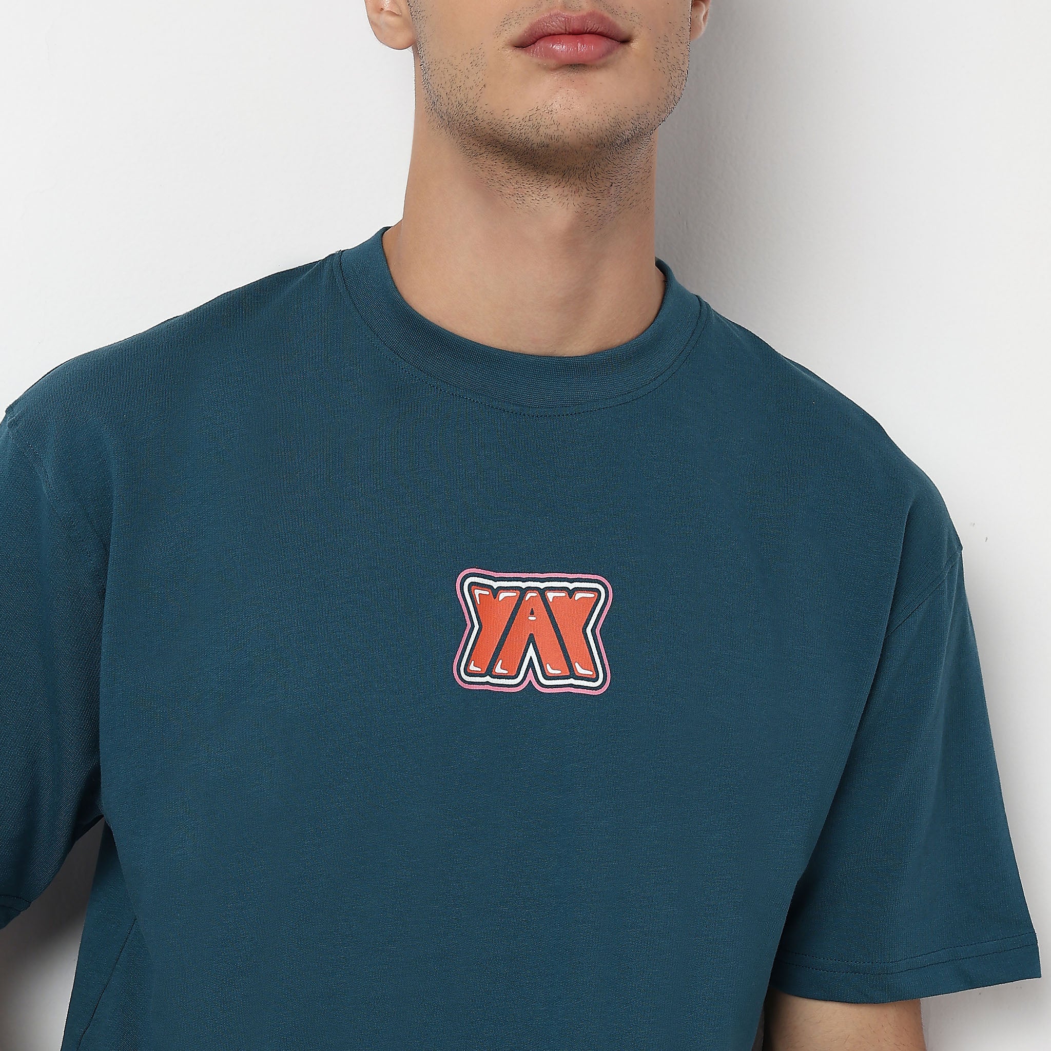 Oversize Slogan Graphic Cotton T-Shirt - Image 4