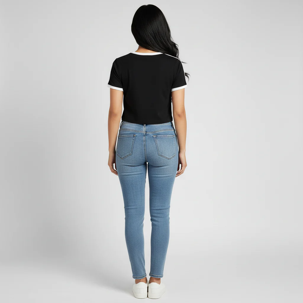 Knitted Graphic Slim Fit T-Shirt - Image 3