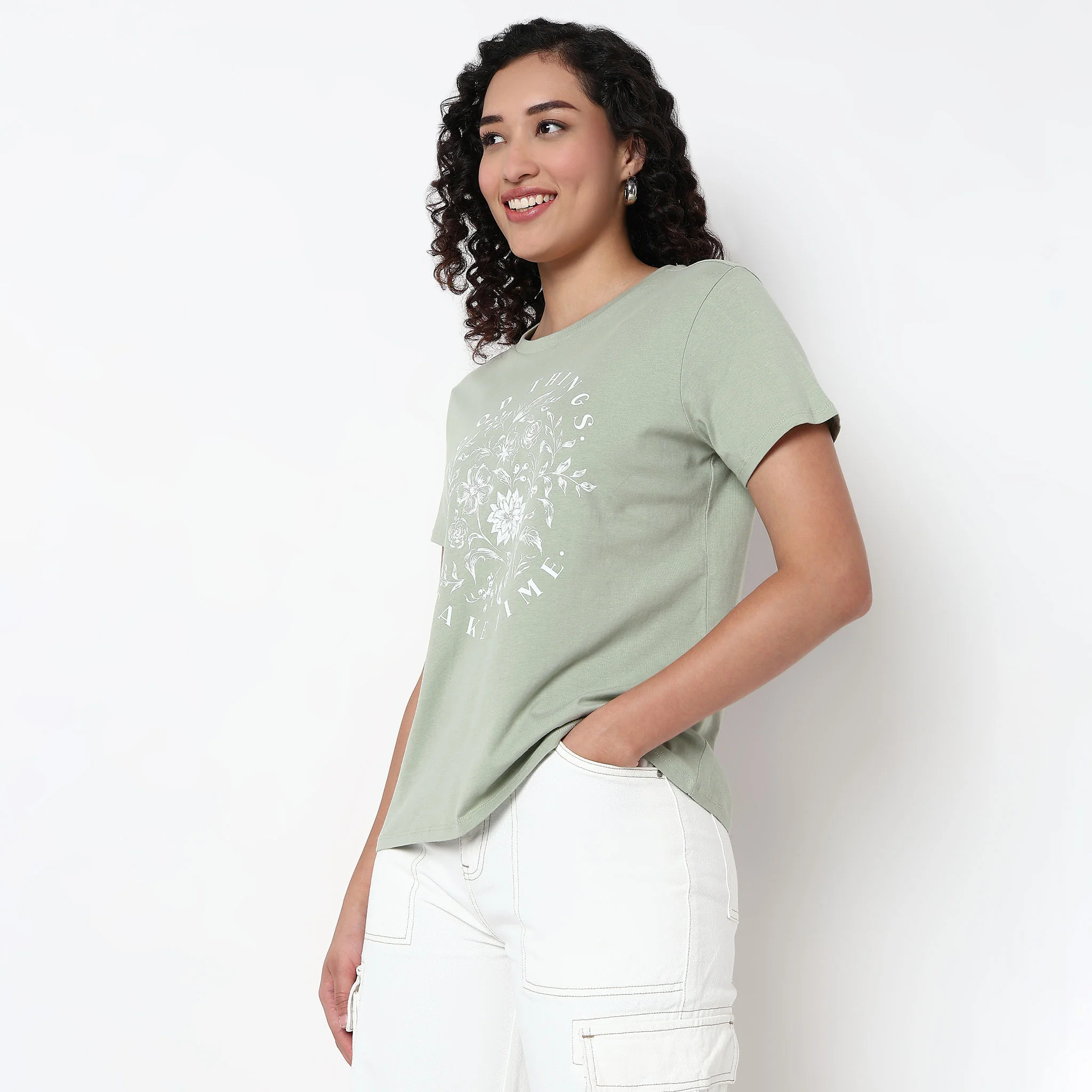 Knitted Cotton Graphic T-Shirt - Image 5