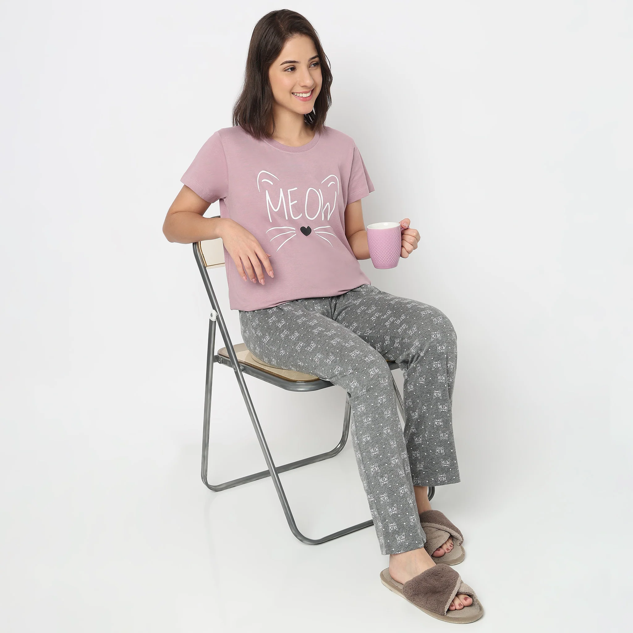 Knitted Printed Lounge T-Shirt