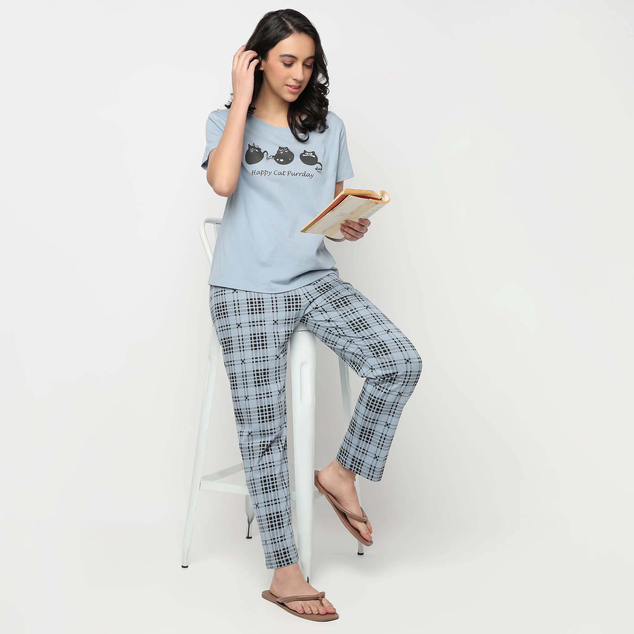 Knitted Printed Lounge T-Shirt