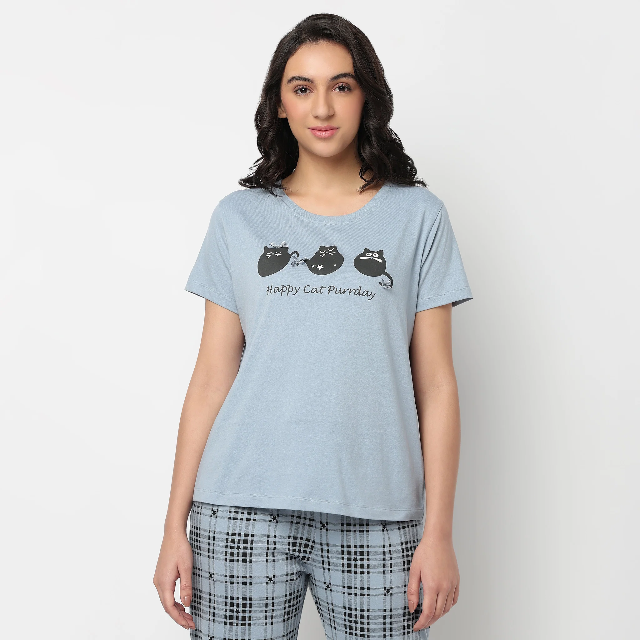 Knitted Printed Lounge T-Shirt - Image 2