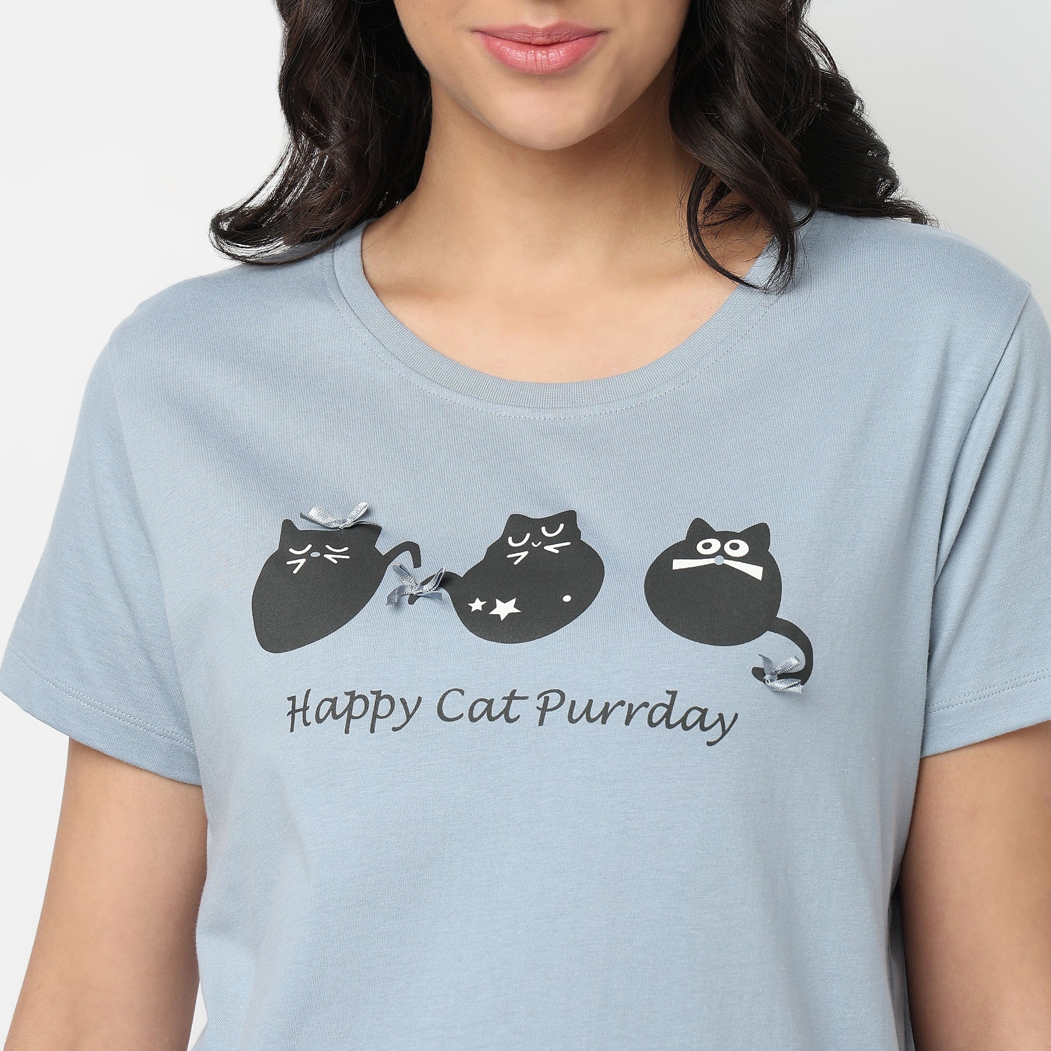 Knitted Printed Lounge T-Shirt - Image 4