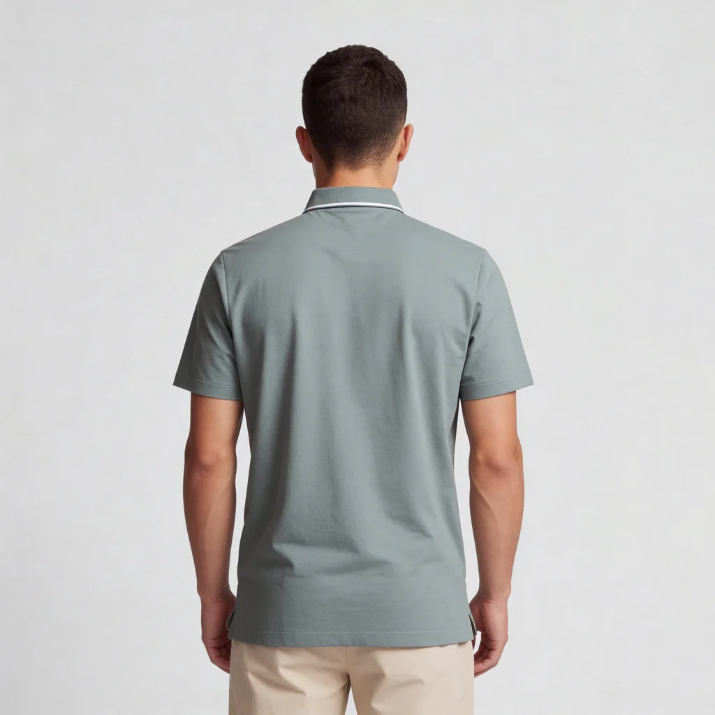 Knitted Solid Air Polo T-Shirt - Image 12