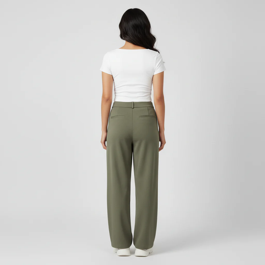 Knitted Solid Slim Fit T-Shirt - Image 3