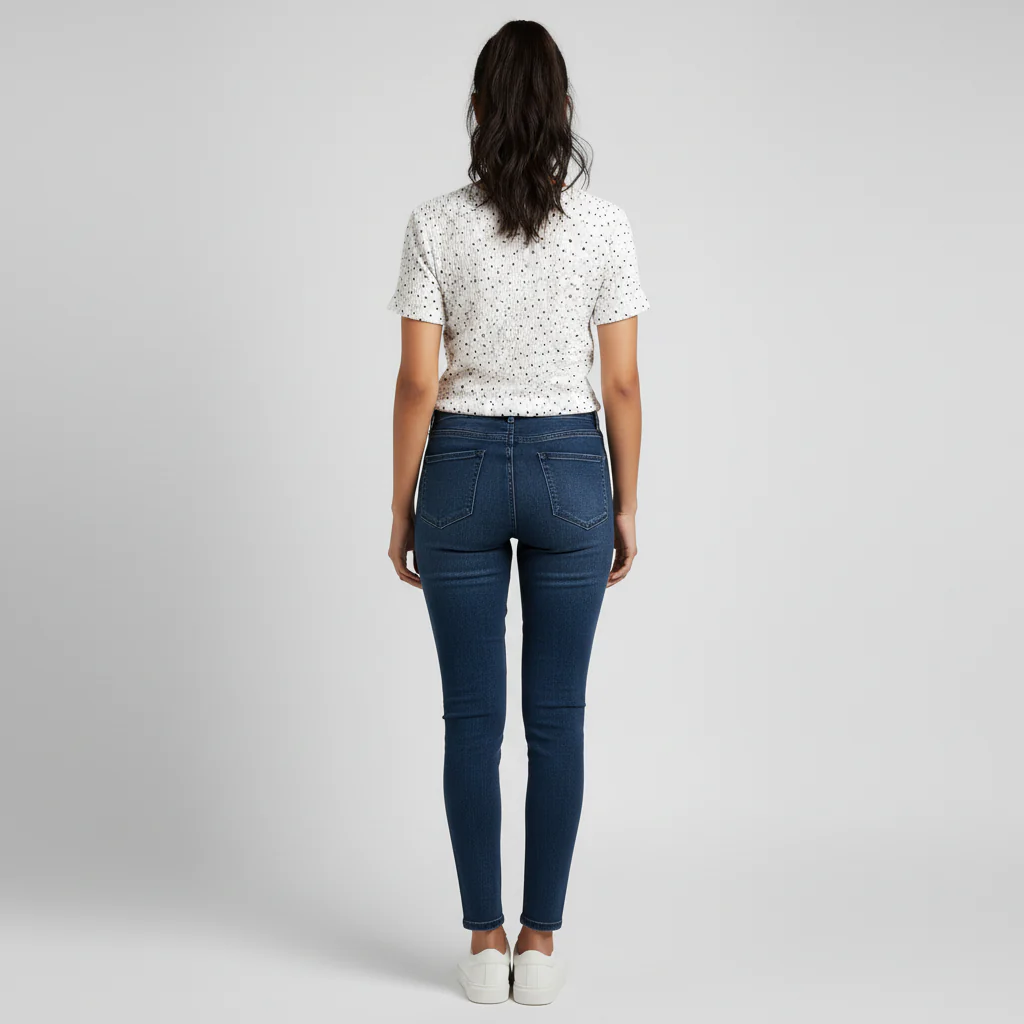 Knitted Solid Slim Fit Top - Image 3