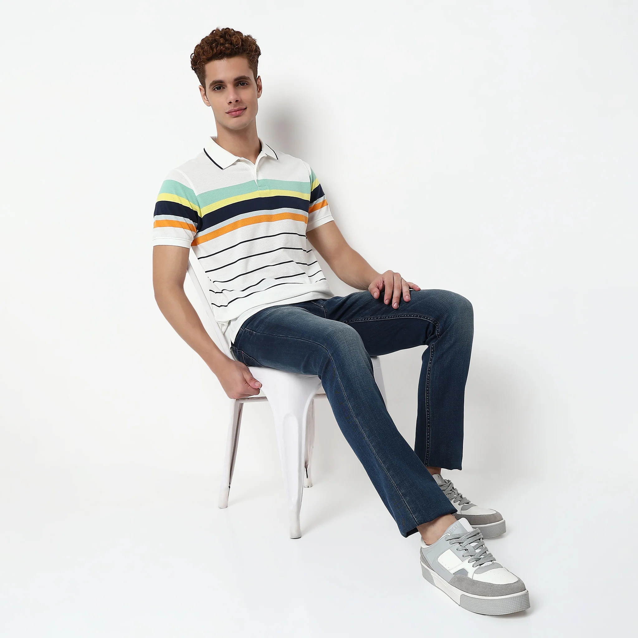 Striped Madison Polo T-Shirt