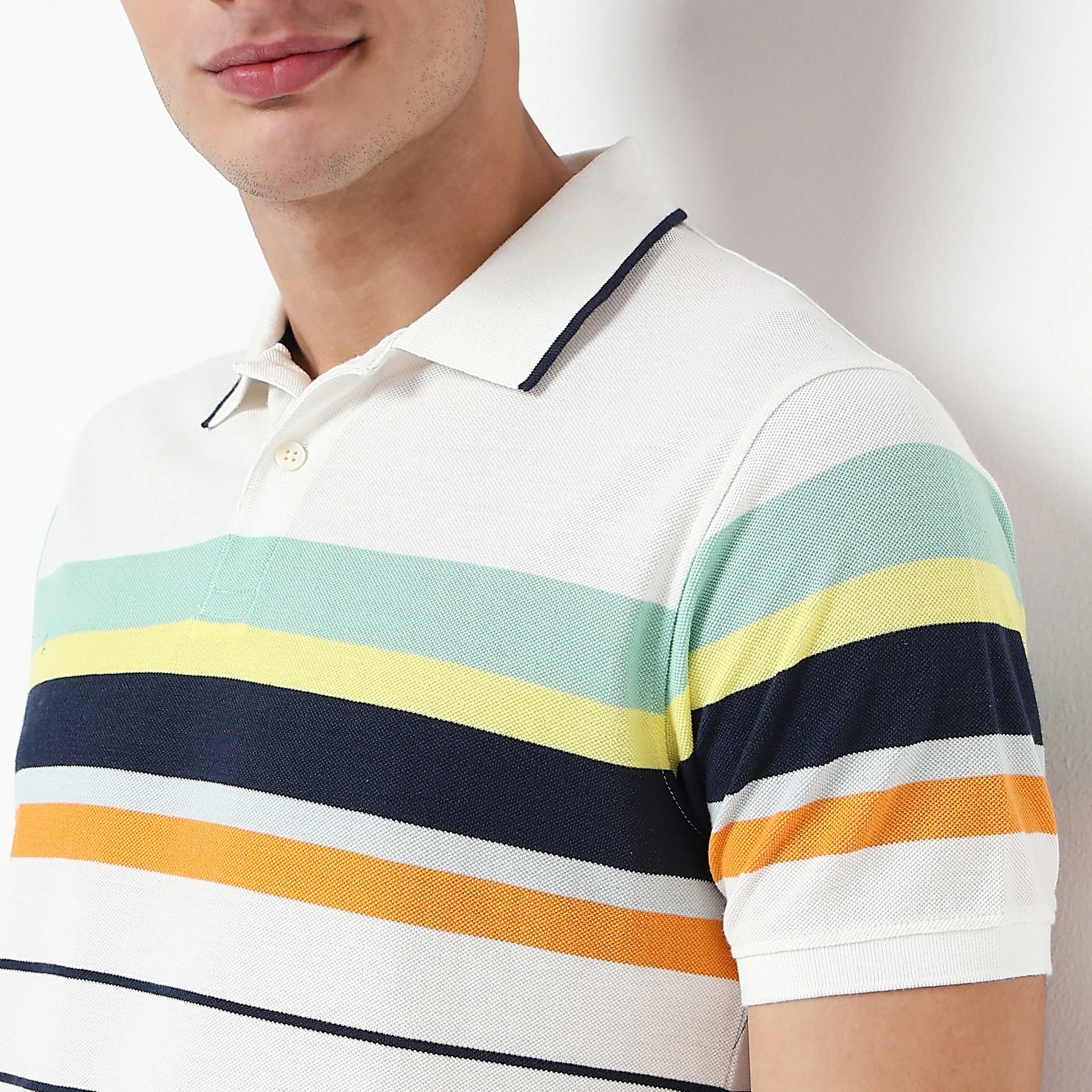 Striped Madison Polo T-Shirt - Image 4