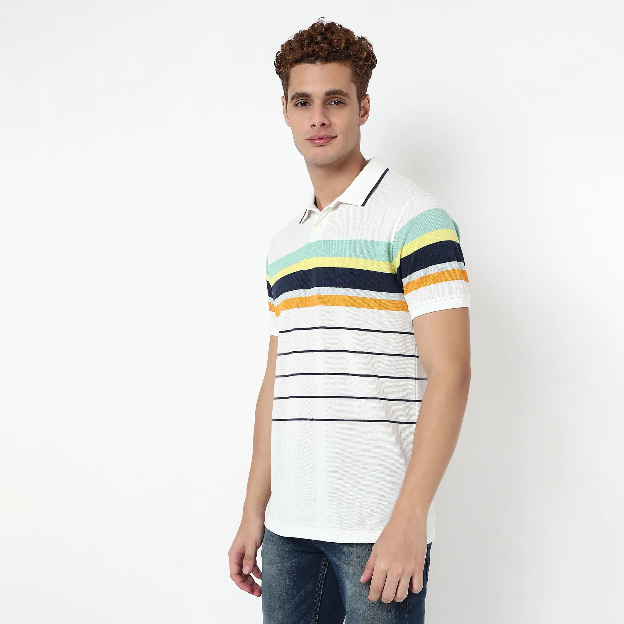 Striped Madison Polo T-Shirt - Image 5