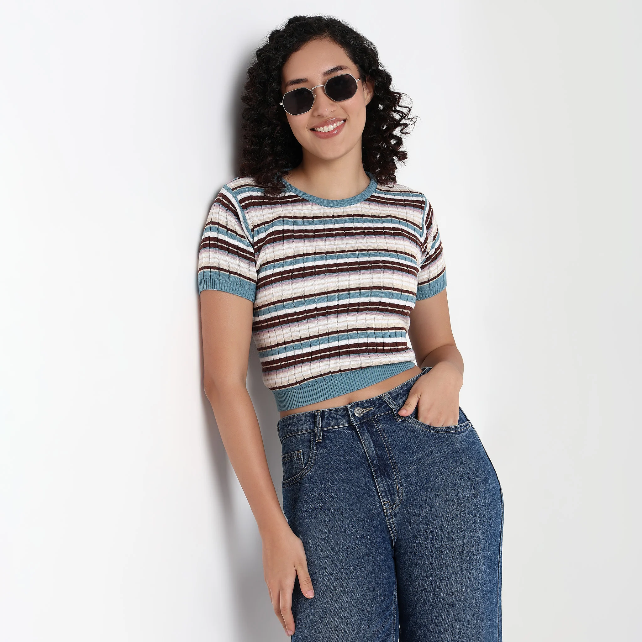 Striped Cropped T-Shirt