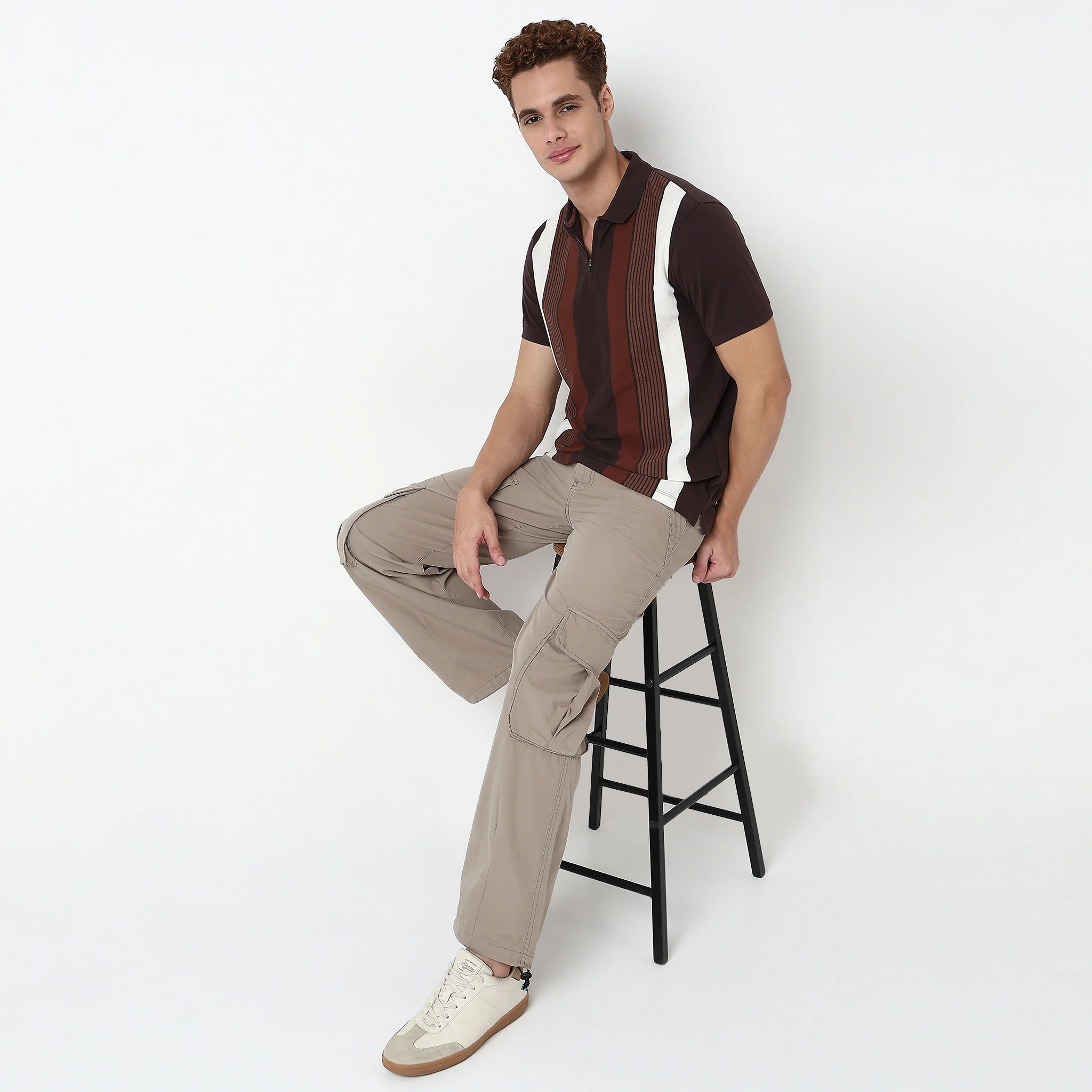 Striped University Polo T-Shirt