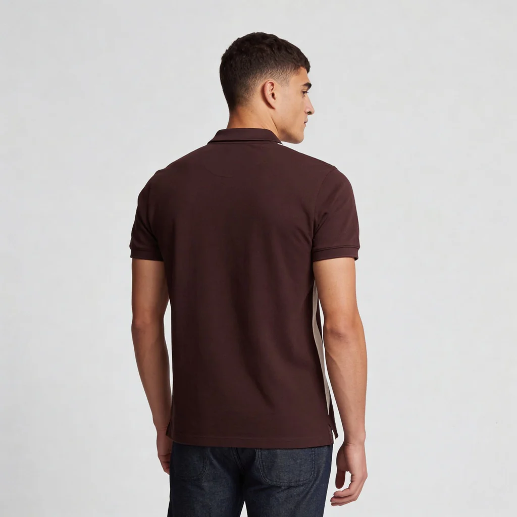 Knitted Striped University Polo T-Shirt - Image 3