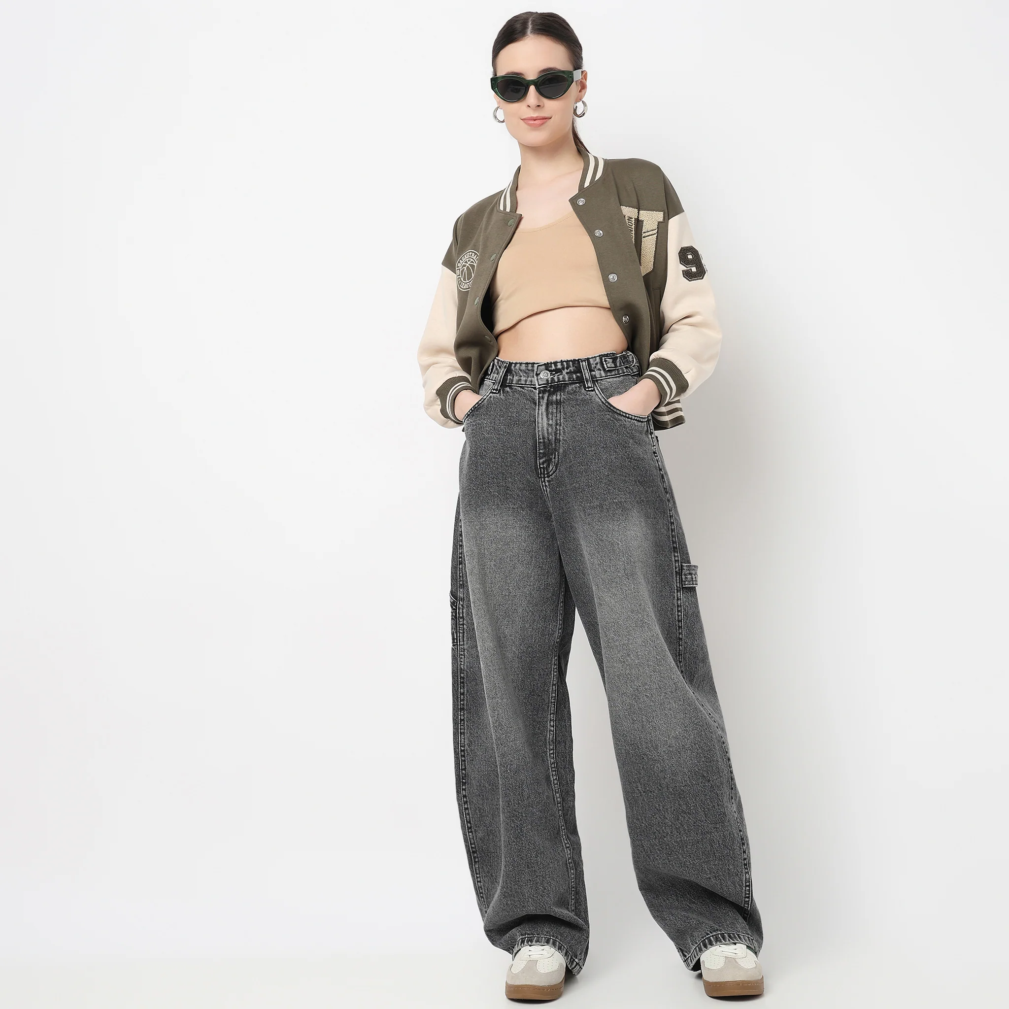Low waist Barrel Fit Street Look Jeans