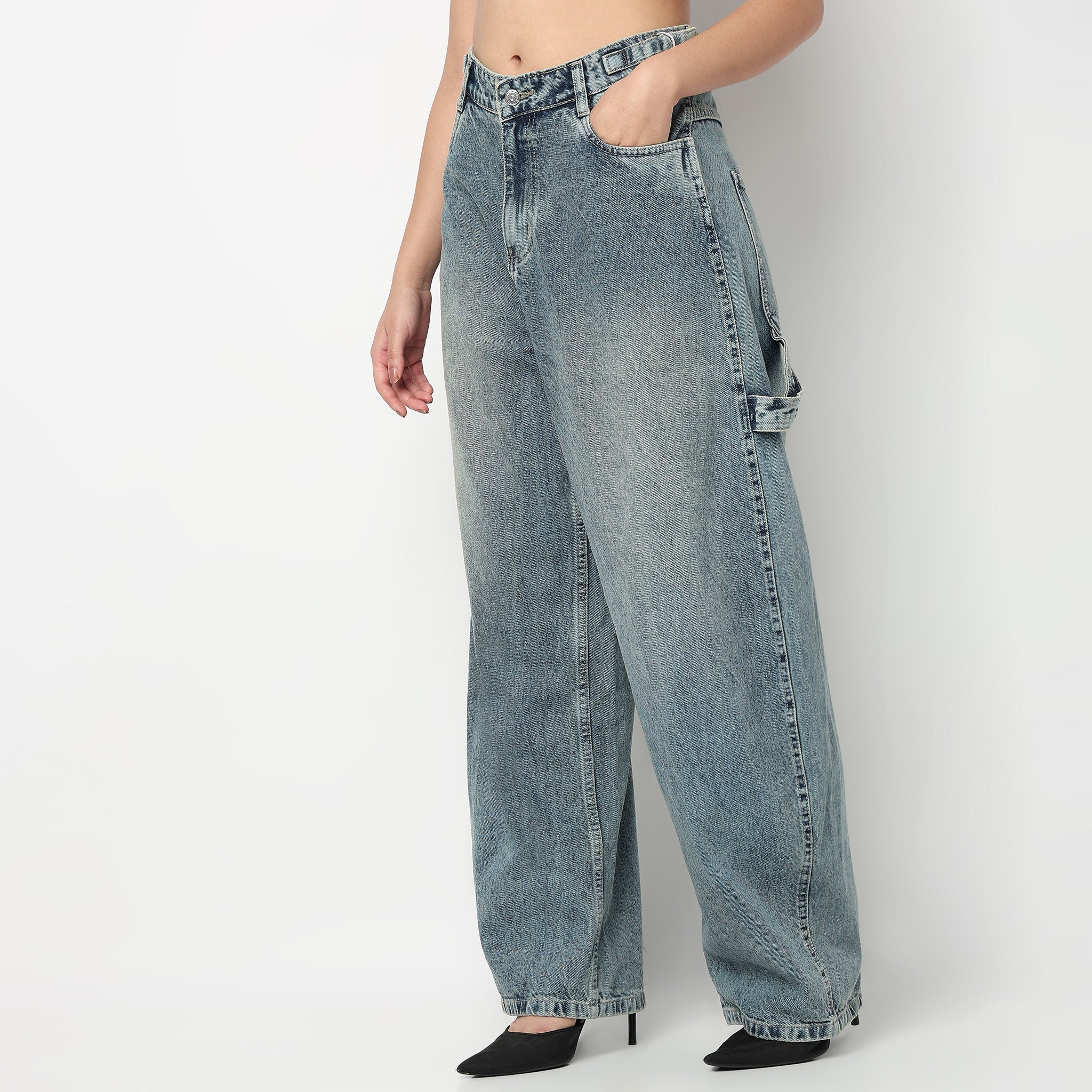 Low waist Barrel Fit Street Look Jeans - Image 10