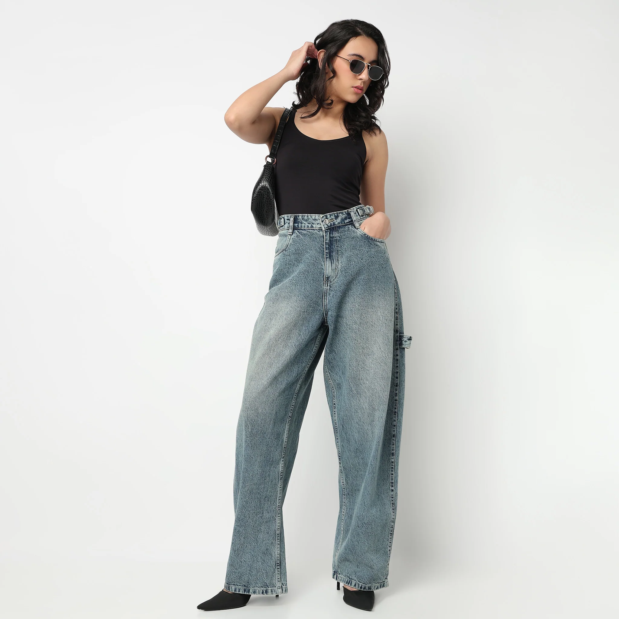 Low waist Barrel Fit Street Look Jeans - Image 6