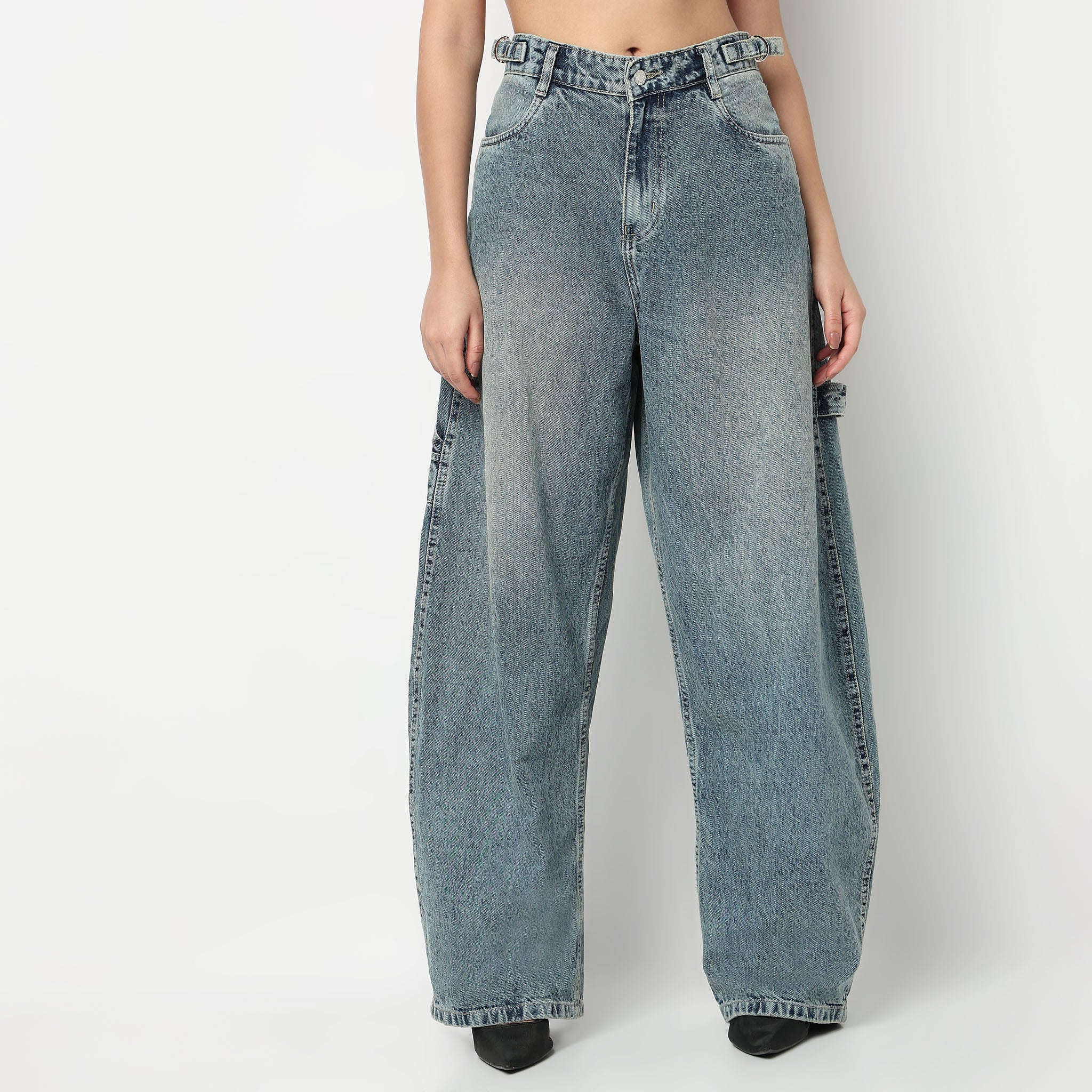 Low waist Barrel Fit Street Look Jeans - Image 7