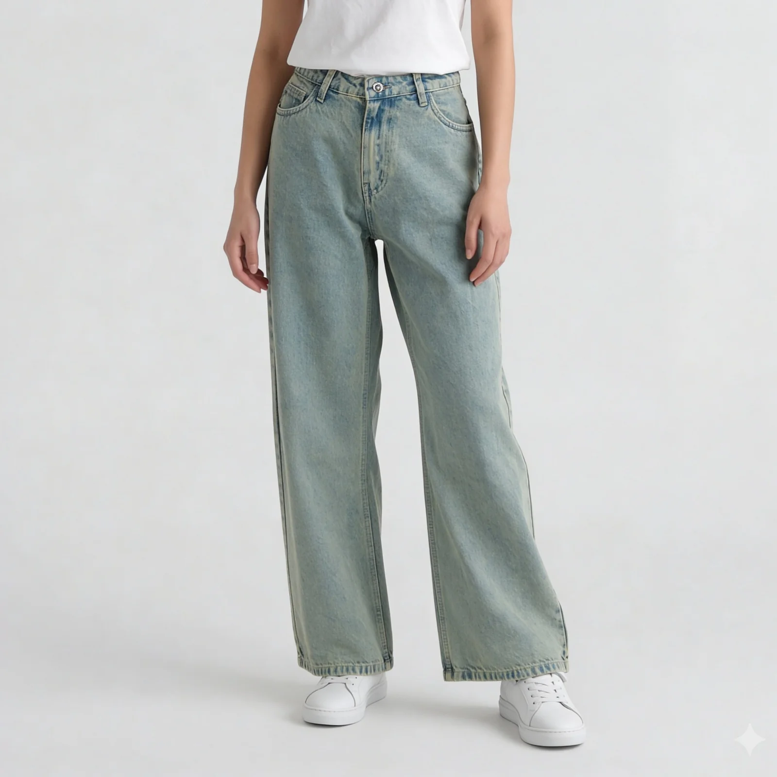Low Waist Straight Fit Denim With Tinted Look - Image 7