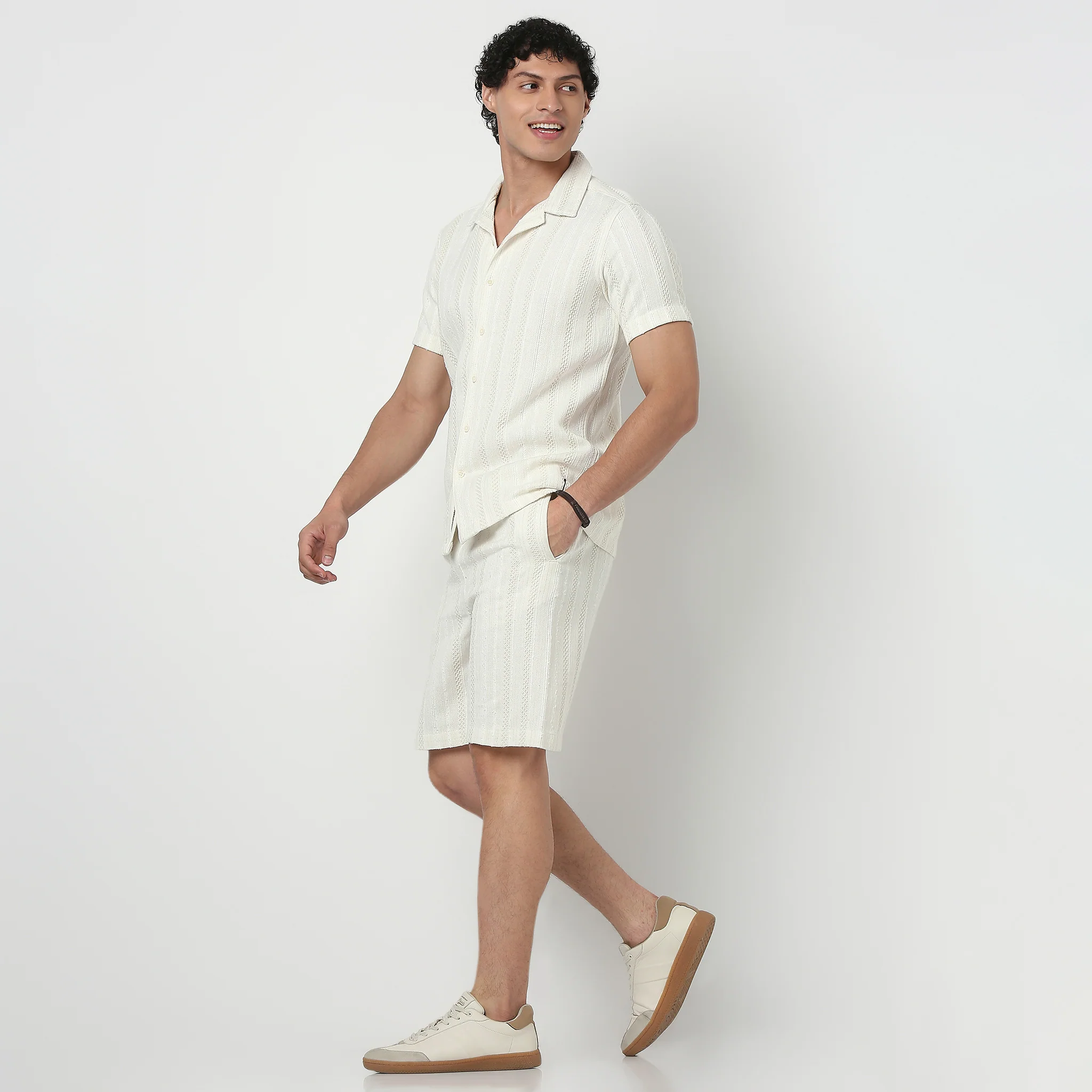 Mens Solid Cuban Shirt