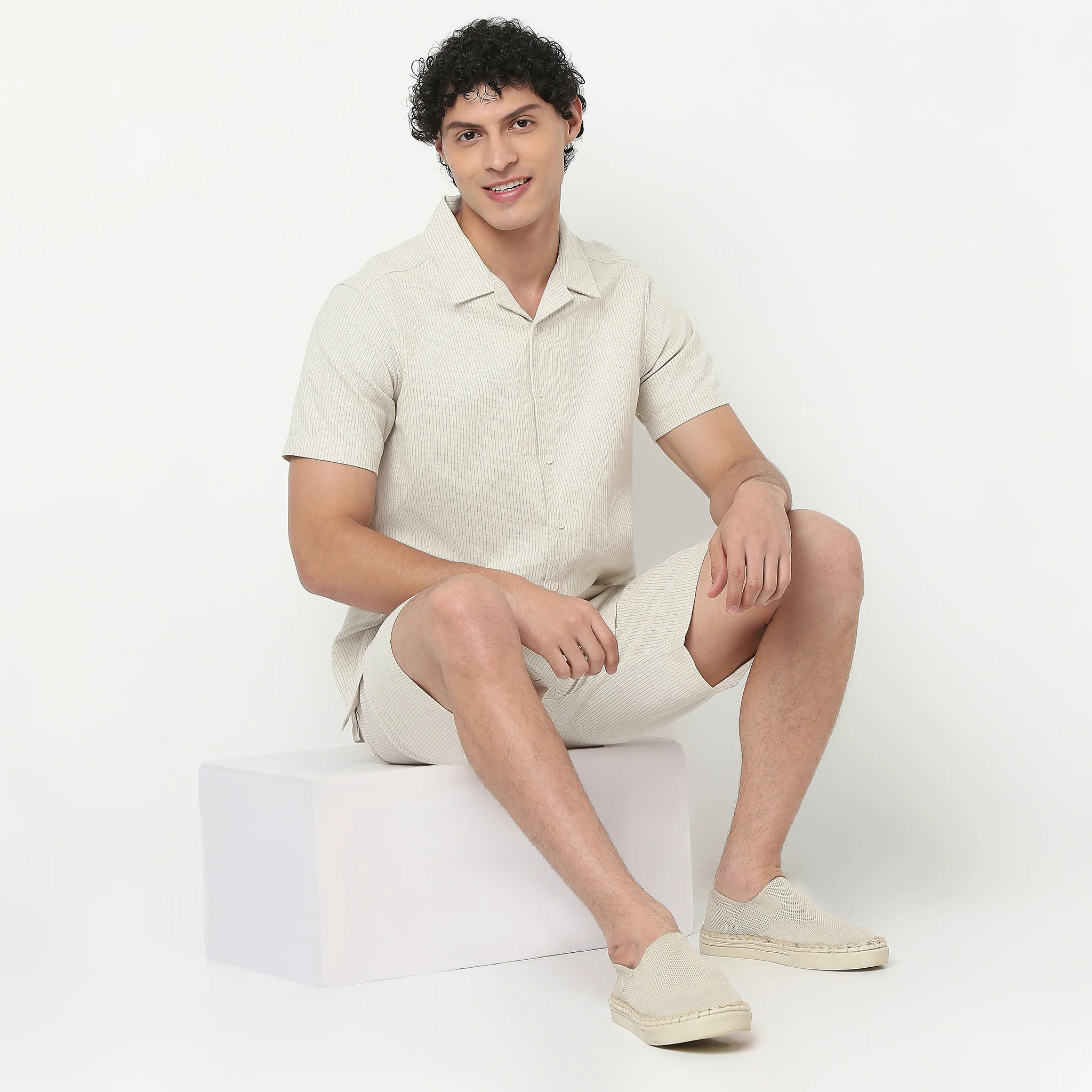 Mens Yarn Dyed Cuban Shirt